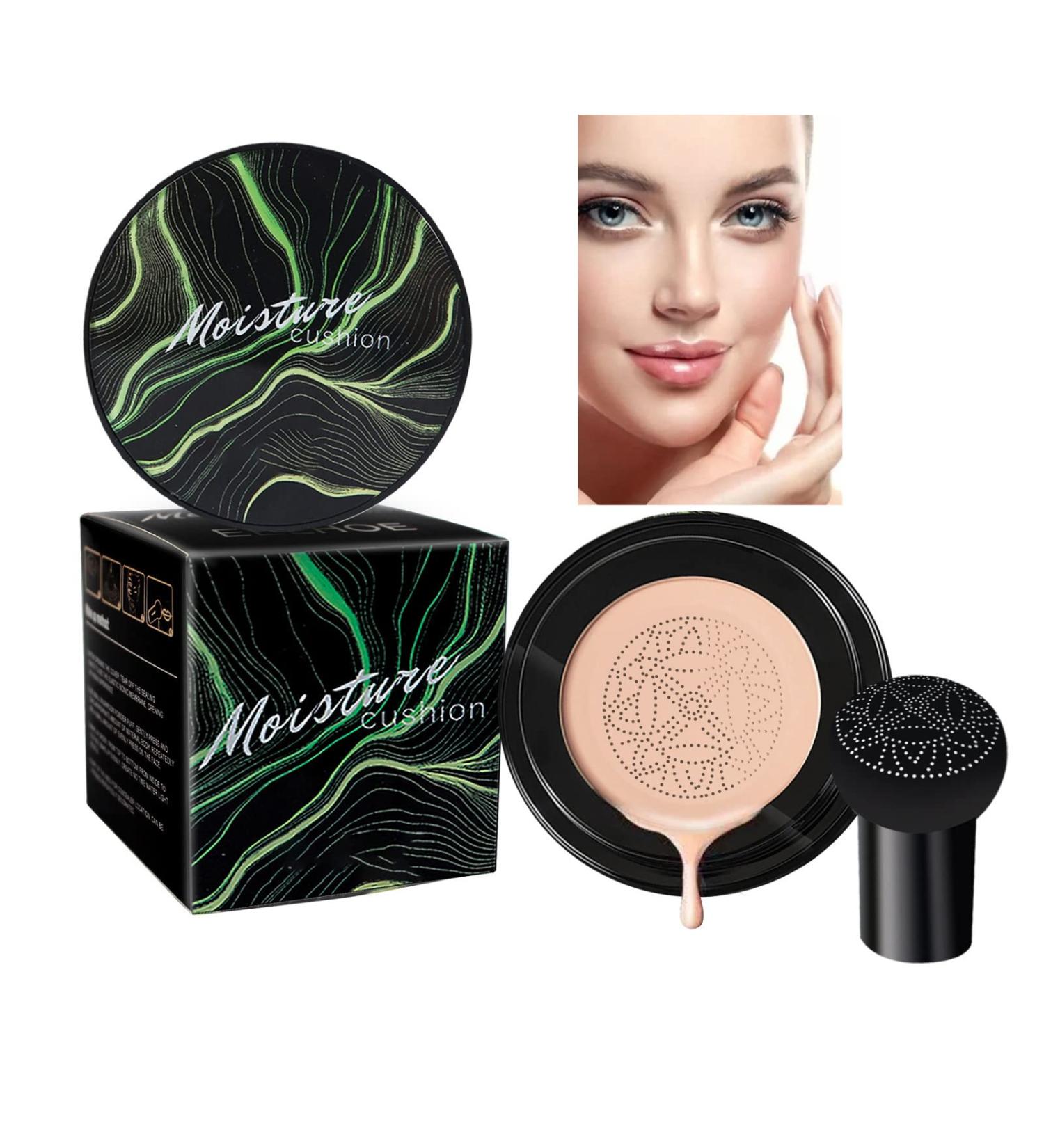 iGuzvaw Mushroom Head Air Cushion CC Cream - Long-Lasting Moisturizing BB Cream & Concealer for All Skin Types (Natural) - Buy Online on SooperMarket.com
