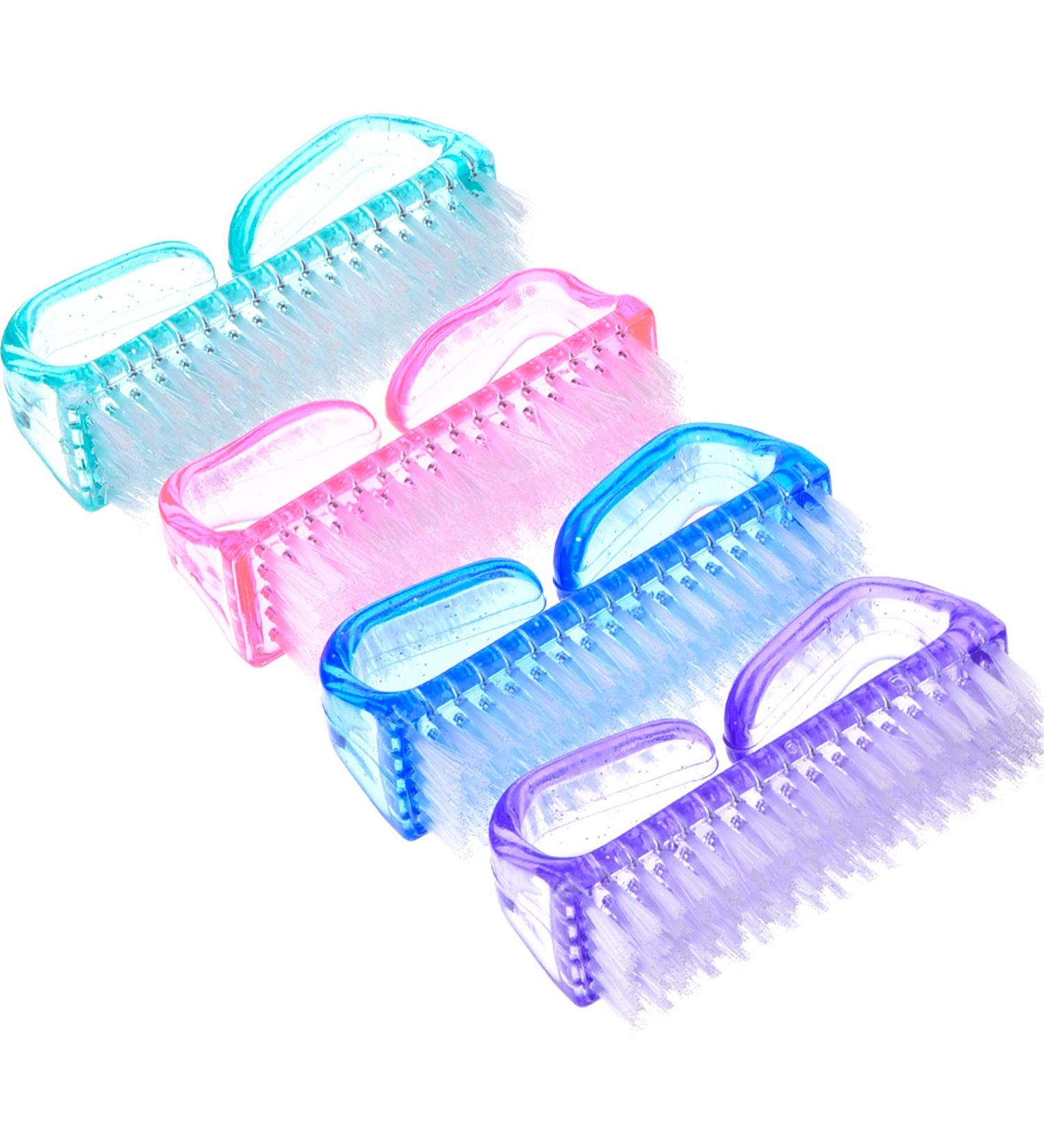4-Piece Large Multicolor Handle Nail Brush Set for Effective Nail Cleaning - Buy Online on SooperMarket.com