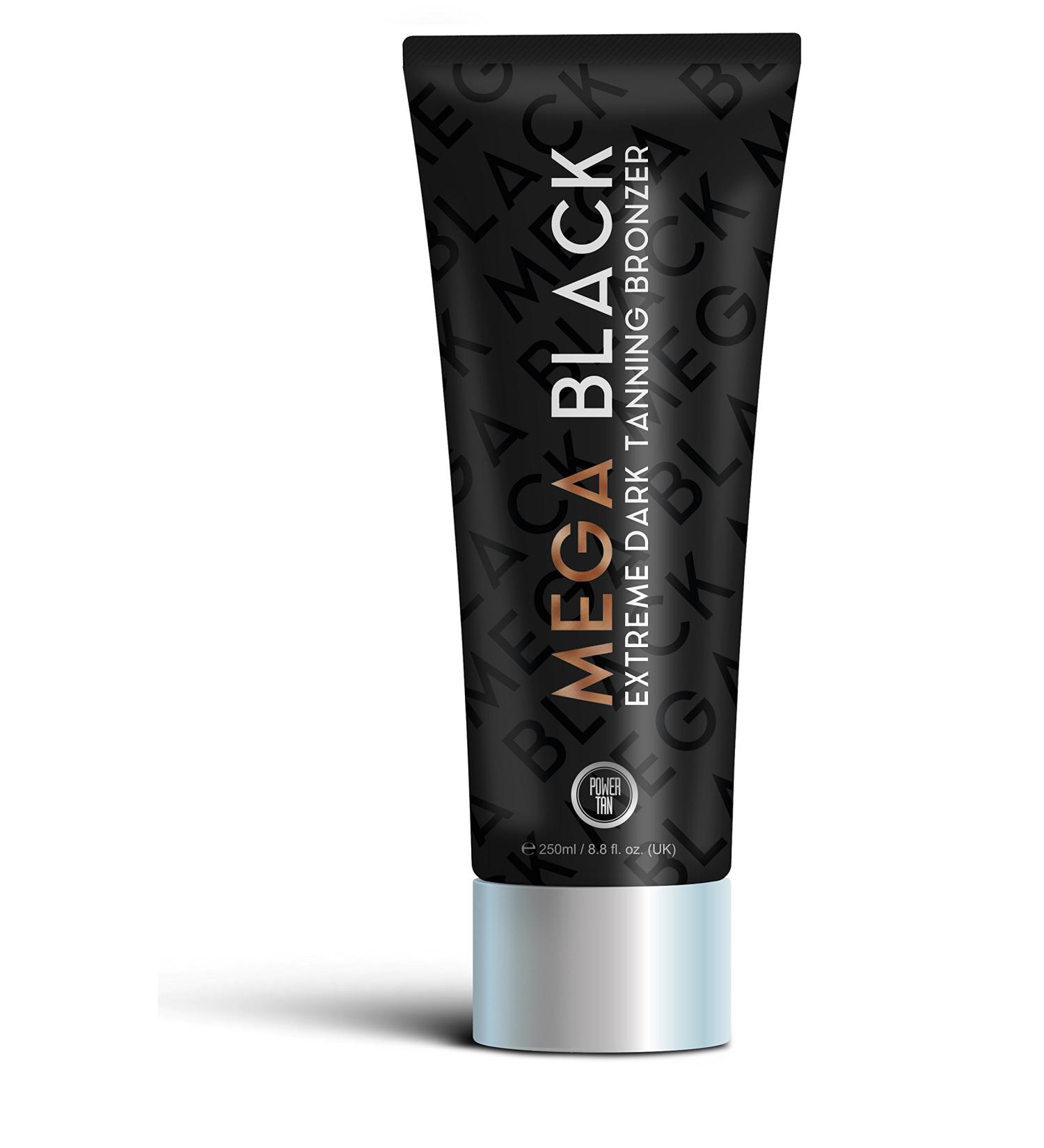Power Tan Mega Black Extreme Dark Tanning Bronzer Sun Bed Lotion 250ml