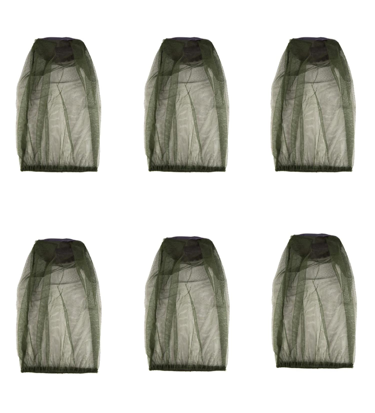 6Pack Mosquito Repellent Head Net Mesh Protective Face Cover Face Mesh Face Cover for Outdoor Lovers Protect from Mosquito Insect Bug Bee Gnats - Buy Online on SooperMarket.com