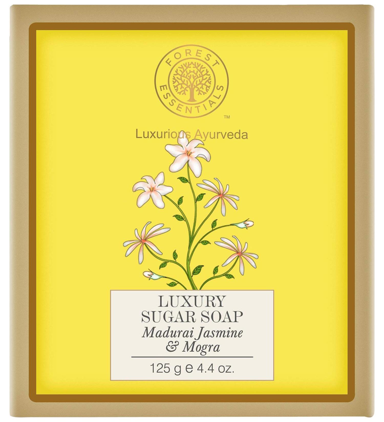 Forest Essentials Jasmine and Mogra Luxury Sugar Soap 125g