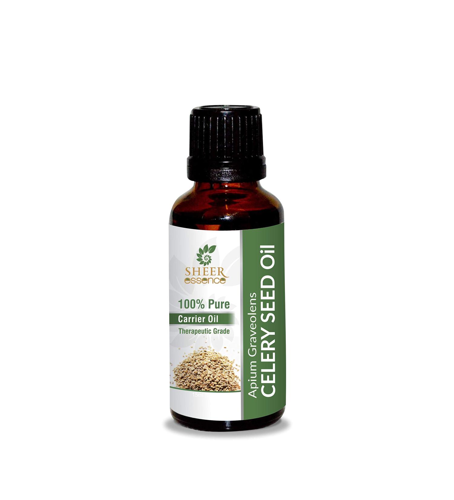 Celery Seed Oil - (Celery Seed Oil) - Carrier Oil 100% Pure Natural Undiluted Uncut Therapeutic Grade Oil 16.90 Fl.Oz 500ml (16.90 Fluid ounces)