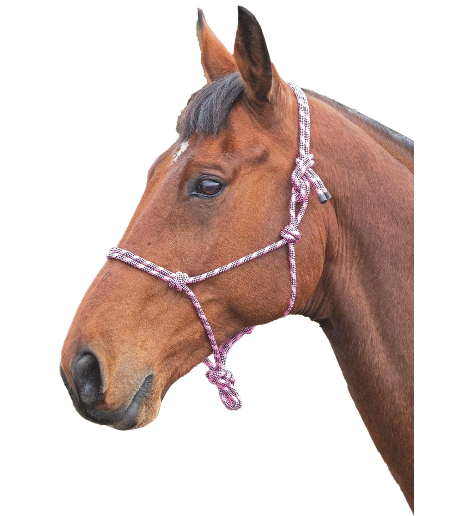 Shires Rope Control Headcollar Purple/Black