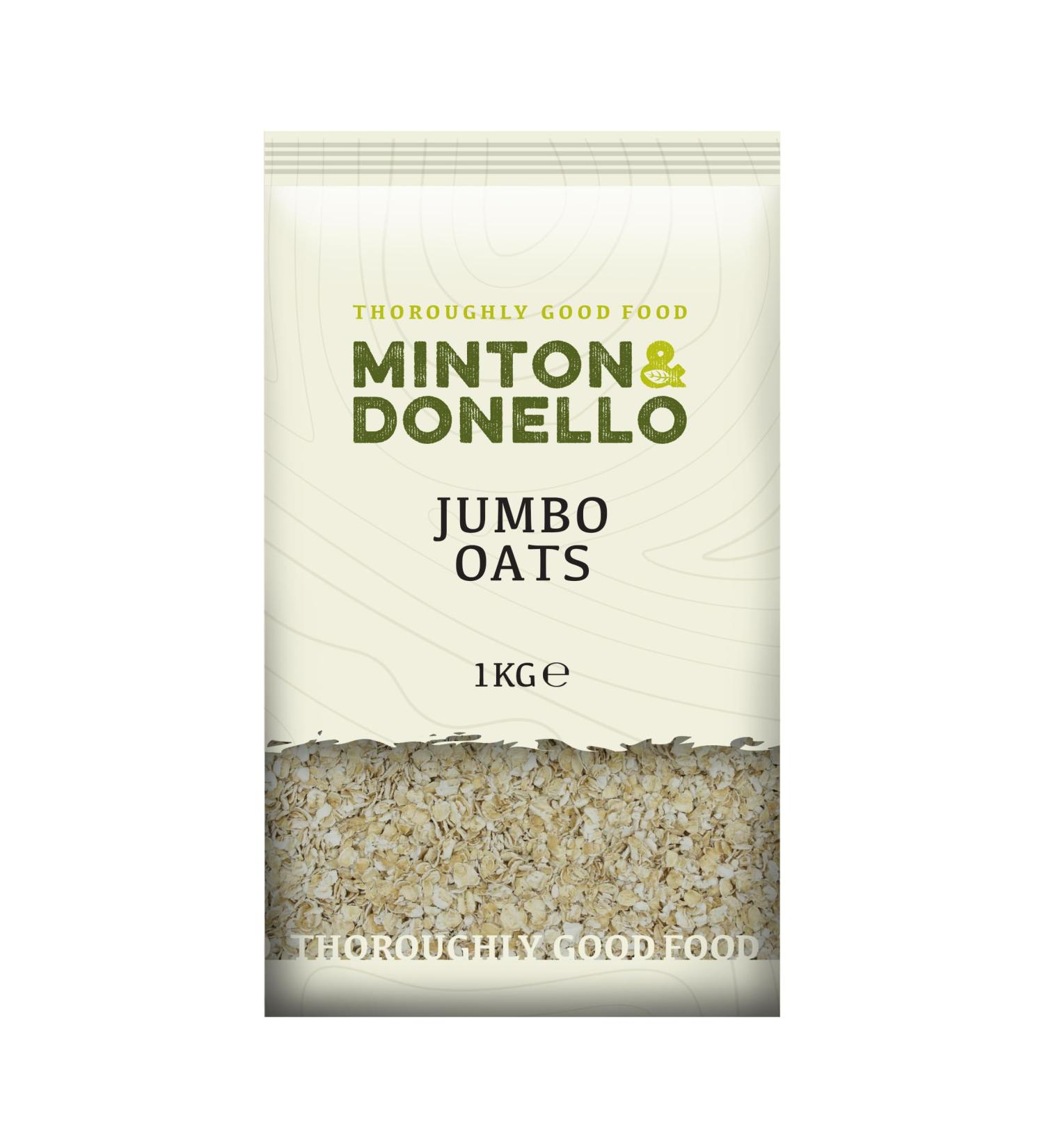 Minton & Donello - Jumbo Oats Organic Wholegrain Excellent for Breakfast 6 x 1kg