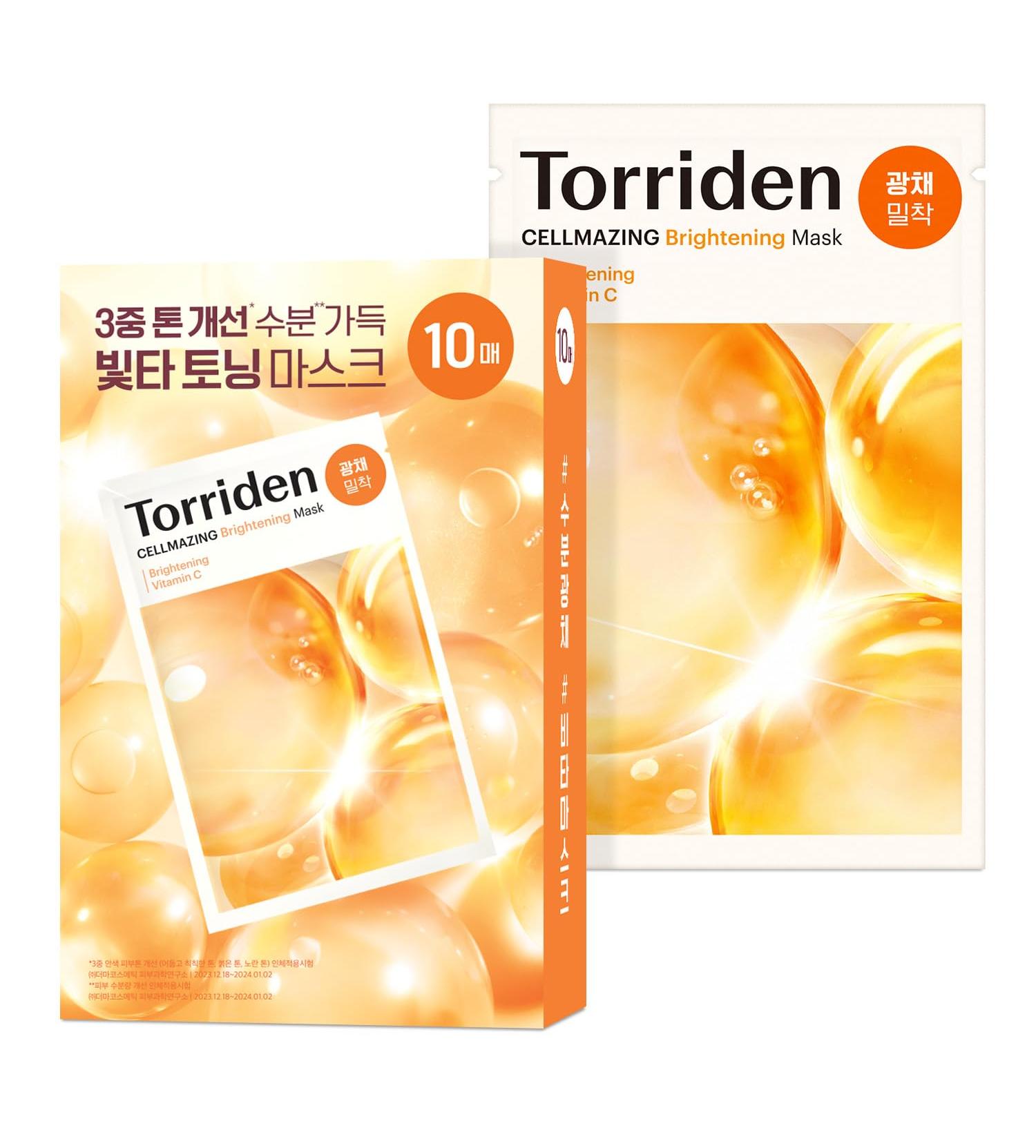 Torriden CELLMAZING Vita C Sheet Mask - 10 Sheets for Radiant Skin Tone & Complexion Improvement - Buy Online on SooperMarket.com