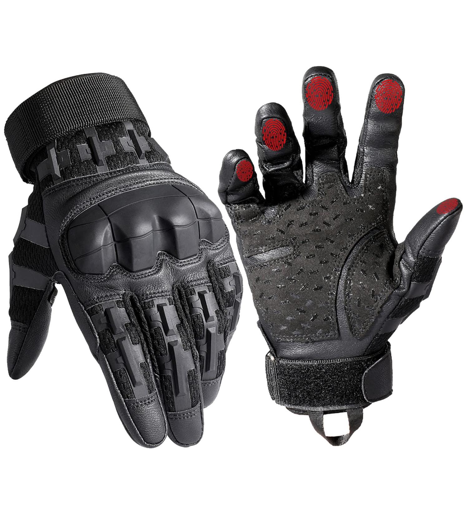 TBusingoto Tactical Gloves for Men - Touchscreen Motorcycle & Outdoor Gloves for Airsoft Paintball Hunting Climbing - Black - Buy Online on SooperMarket.com