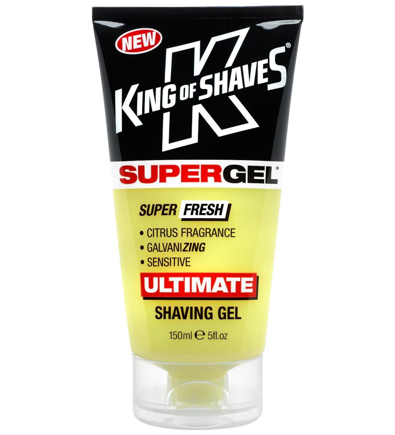 King of Shaves Supergel Fresh 5oz - Premium Shaving Gel for a Smooth Shave | International Shipping Available - Buy Online on SooperMarket.com