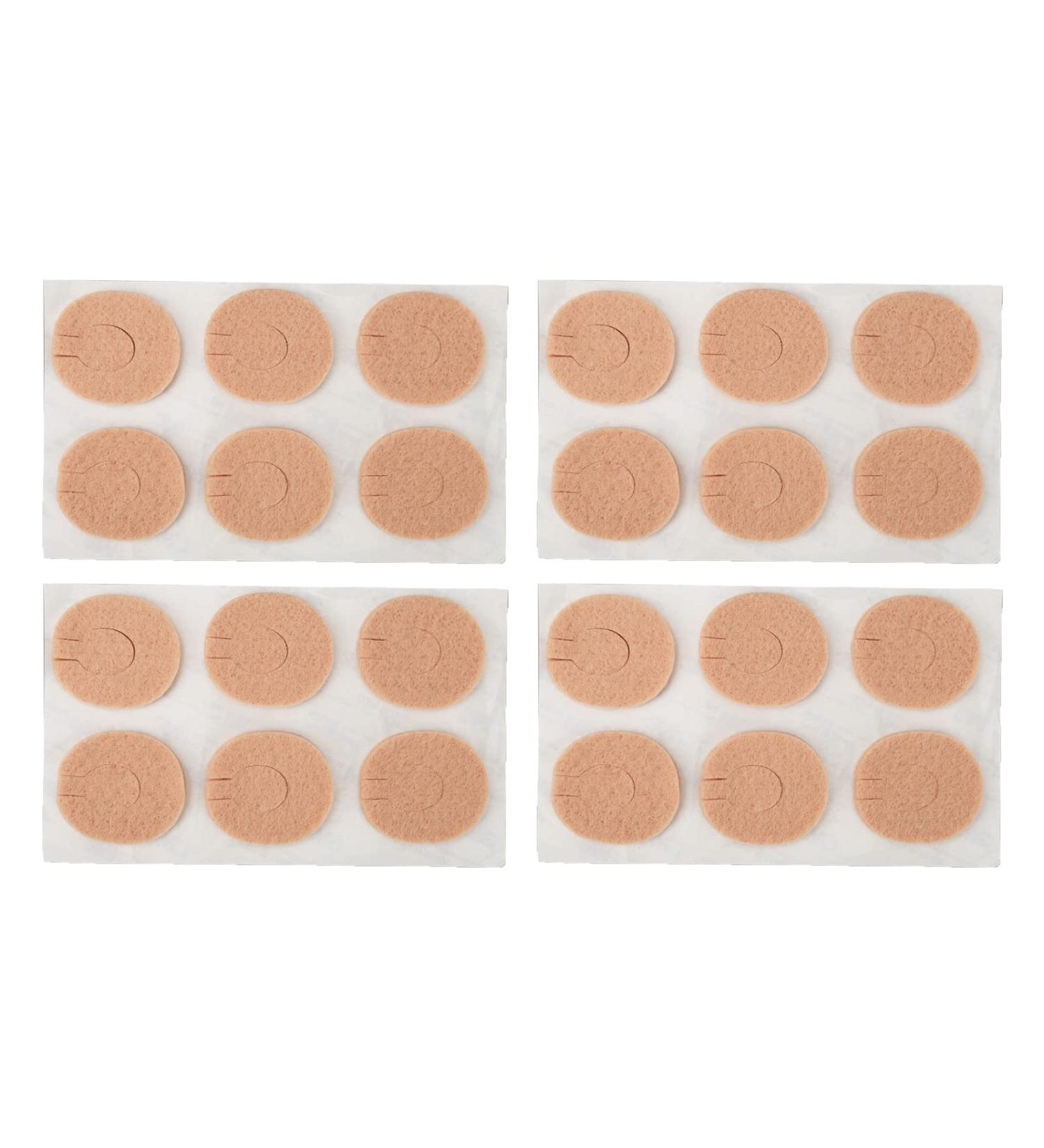 Felt Callus Cushions 24pcs - Soft Breathable Sweat Absorbing Pads for Foot Calluses - Adhesive Callous Cushions for Comfort and Protection - Buy Online on SooperMarket.com