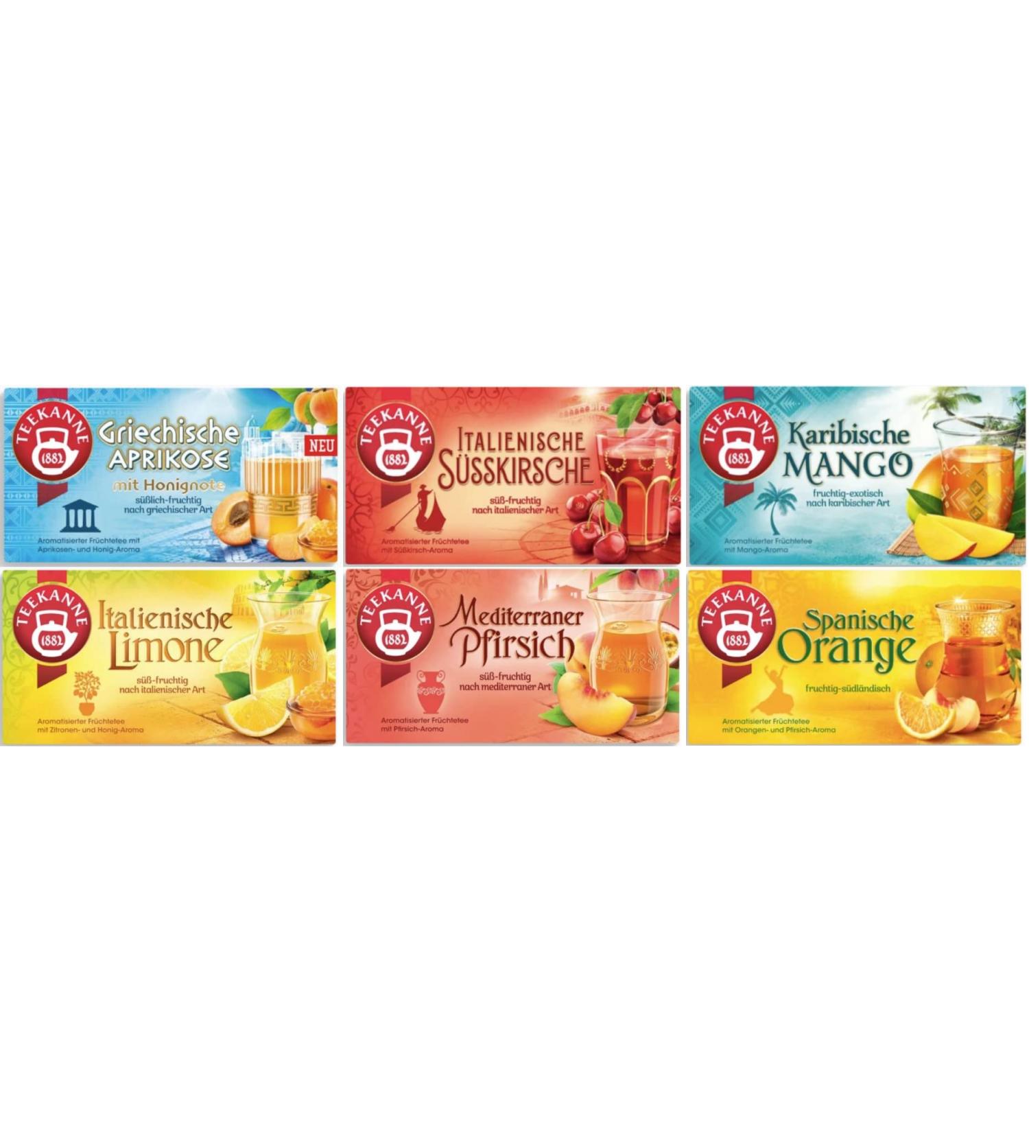 Buy Teapot Rural Tea Mix - Greek Apricot Spanish Orange Italian Lime & More | 6 Packs 270g - International Shipping Available - Buy Online on SooperMarket.com