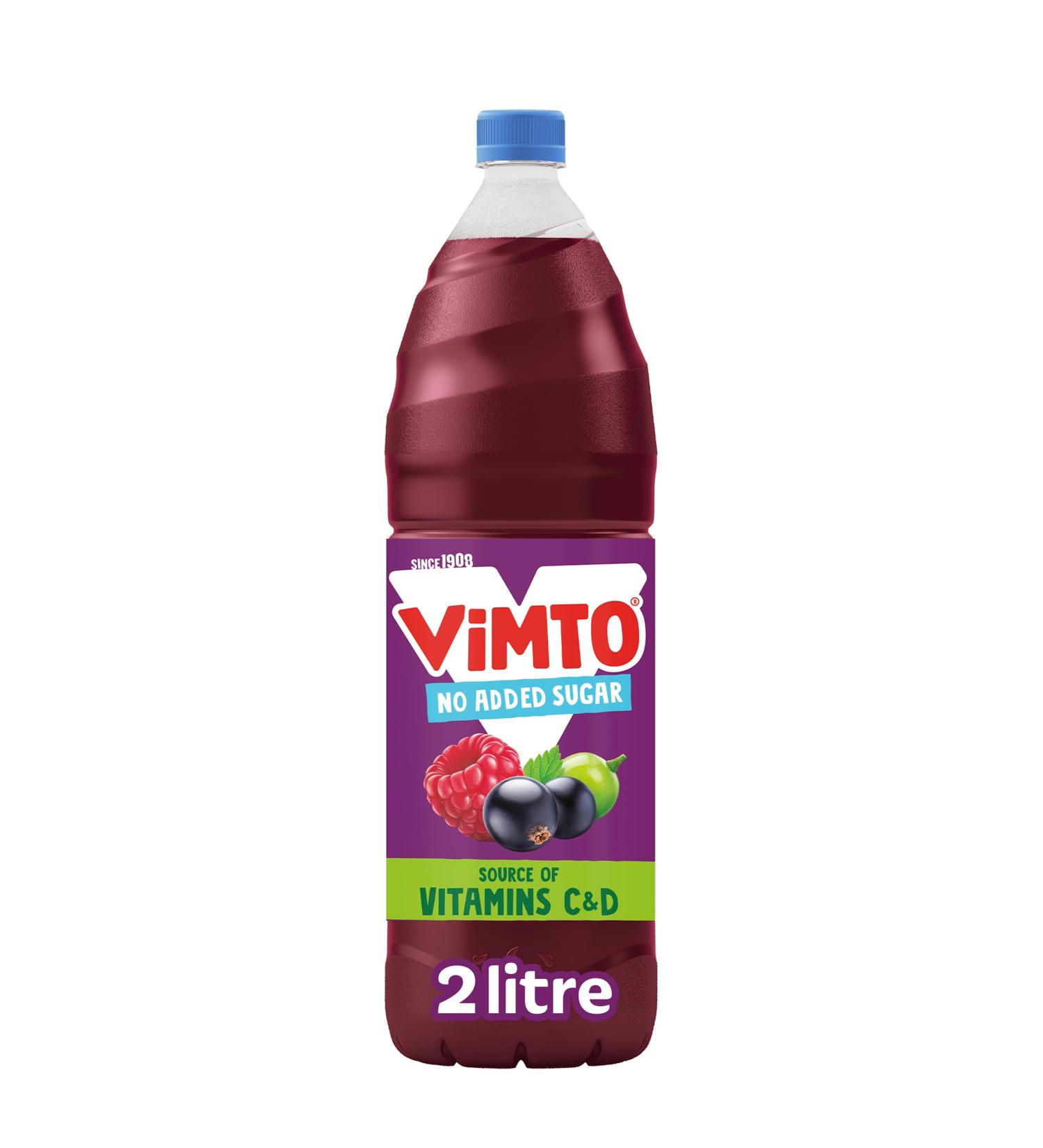 Vimto Original Real Fruit Squash No Added Sugar - Low Calorie 2L Bottle - Buy Online on SooperMarket.com