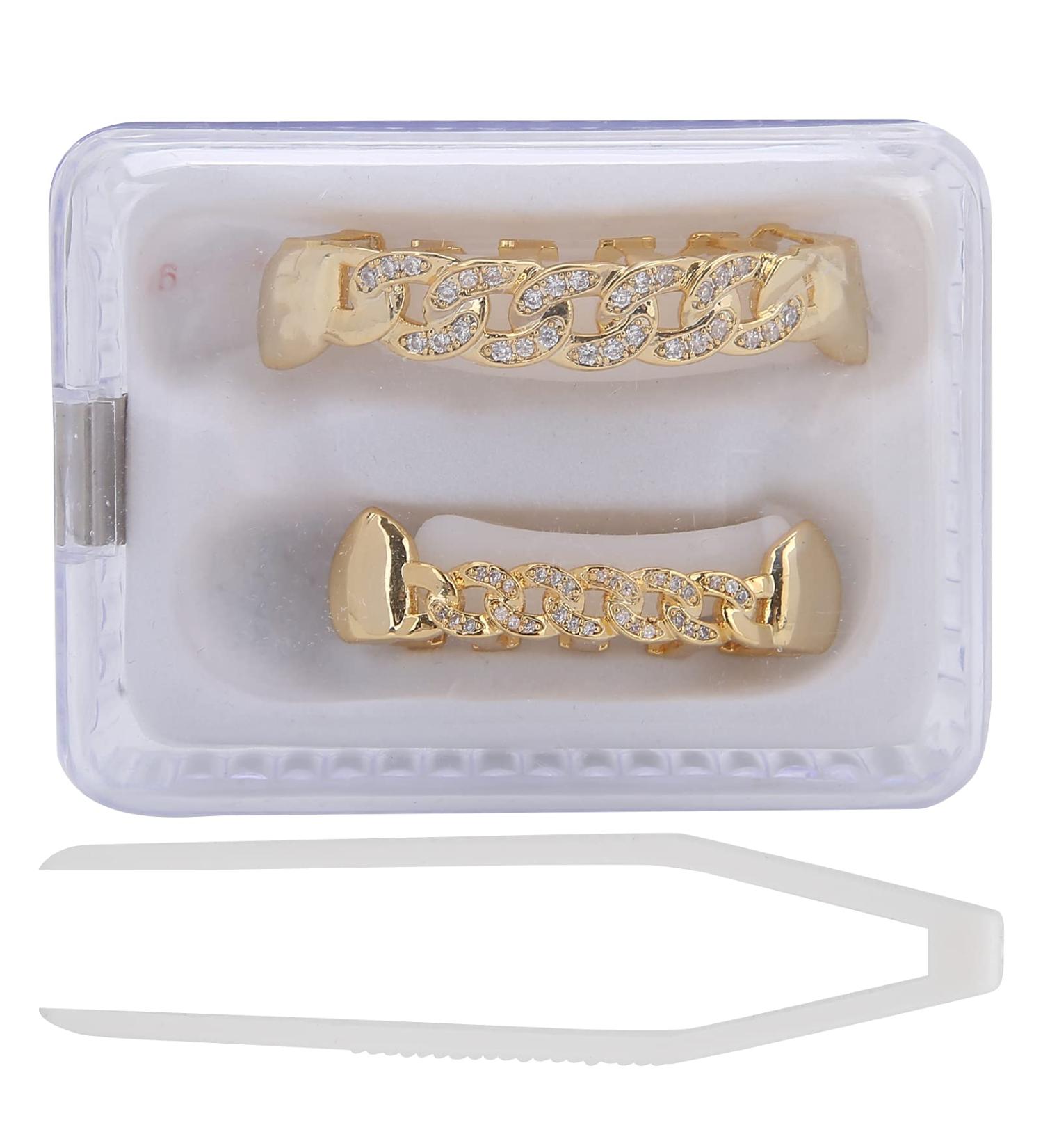 Denture Sets Dental Decorative Brackets Hip Hop Dental Supports Hip Hop Dental Decorations(Gold) - Buy Online on SooperMarket.com