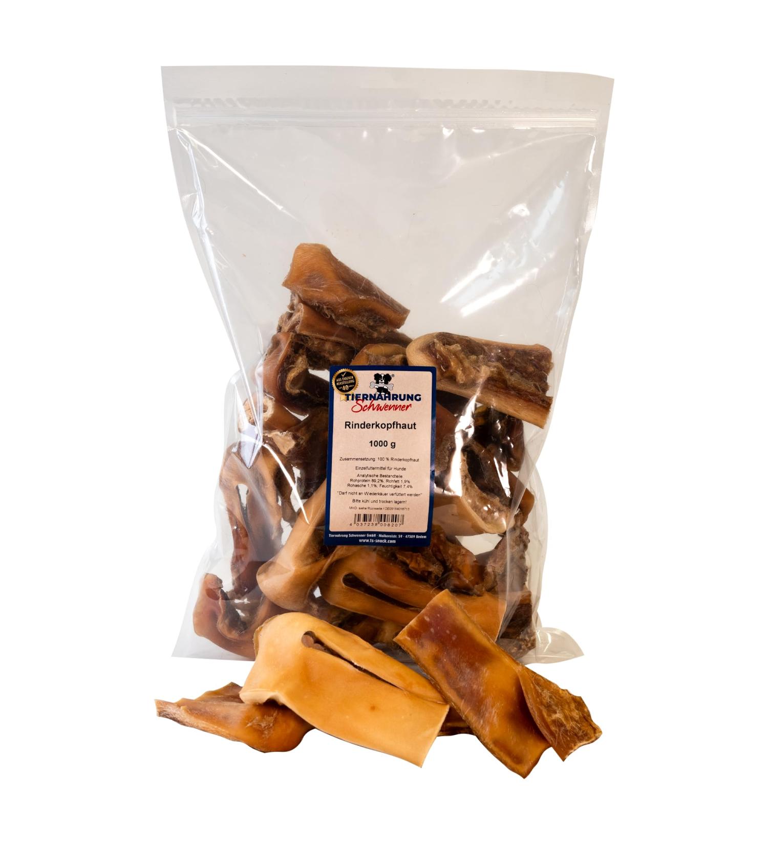 Schwenner Short Beef's Head Dog Snacks - Dried Pet Food for Dental Care | 1000g (1 Pack) | International Shipping - Buy Online on SooperMarket.com