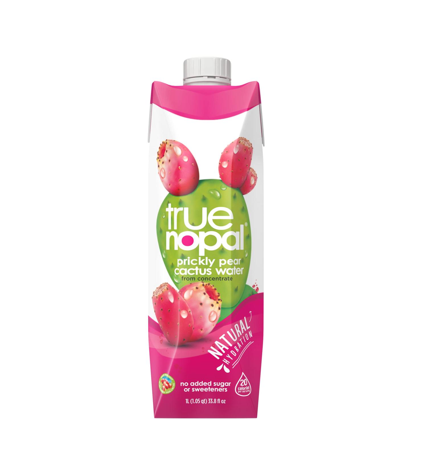 True Nopal Cactus Water 33.8 fl oz - Pack of 12 | Hydrating Natural Drink - Buy Online on SooperMarket.com