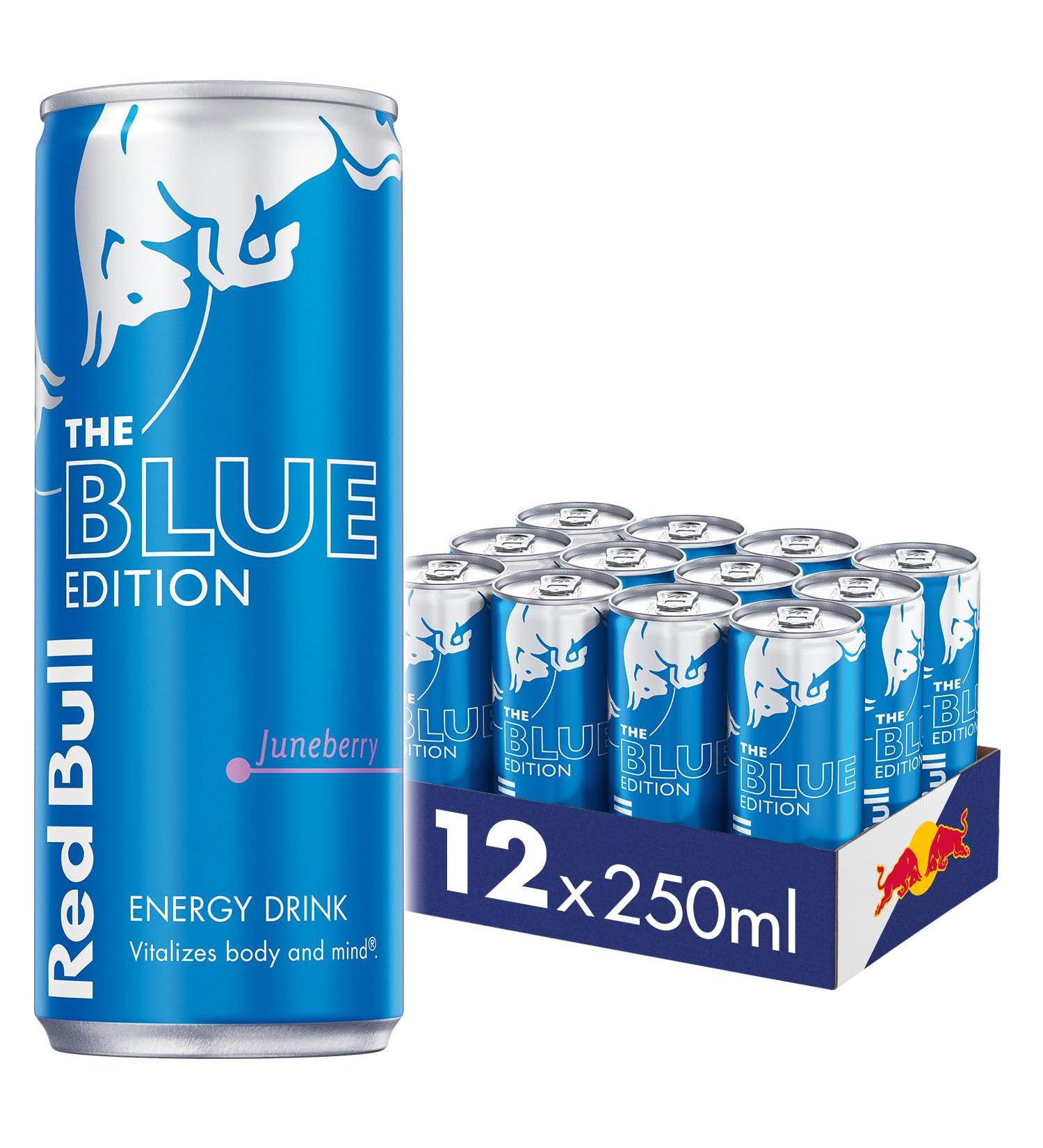 Red Bull Energy Drink Blue Edition Juneberry 250 ml x12 Juneberry 1 Count (Pack of 1)
