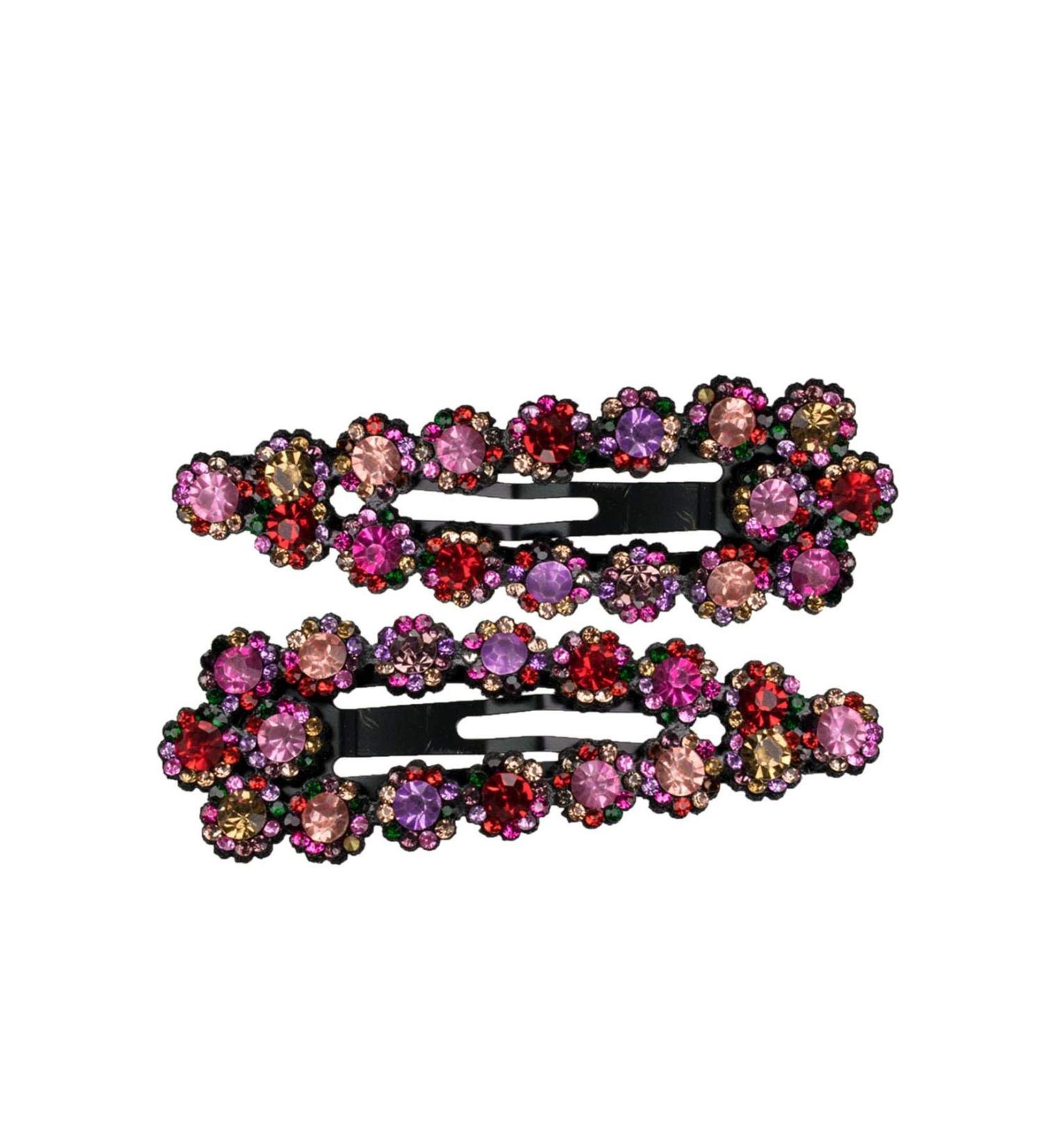 Sparkle Shiny Beautiful Diamante Rhinestone Triangular Shape Snap Hair Clips Wedding Bridal Accessories Multi - Buy Online on SooperMarket.com