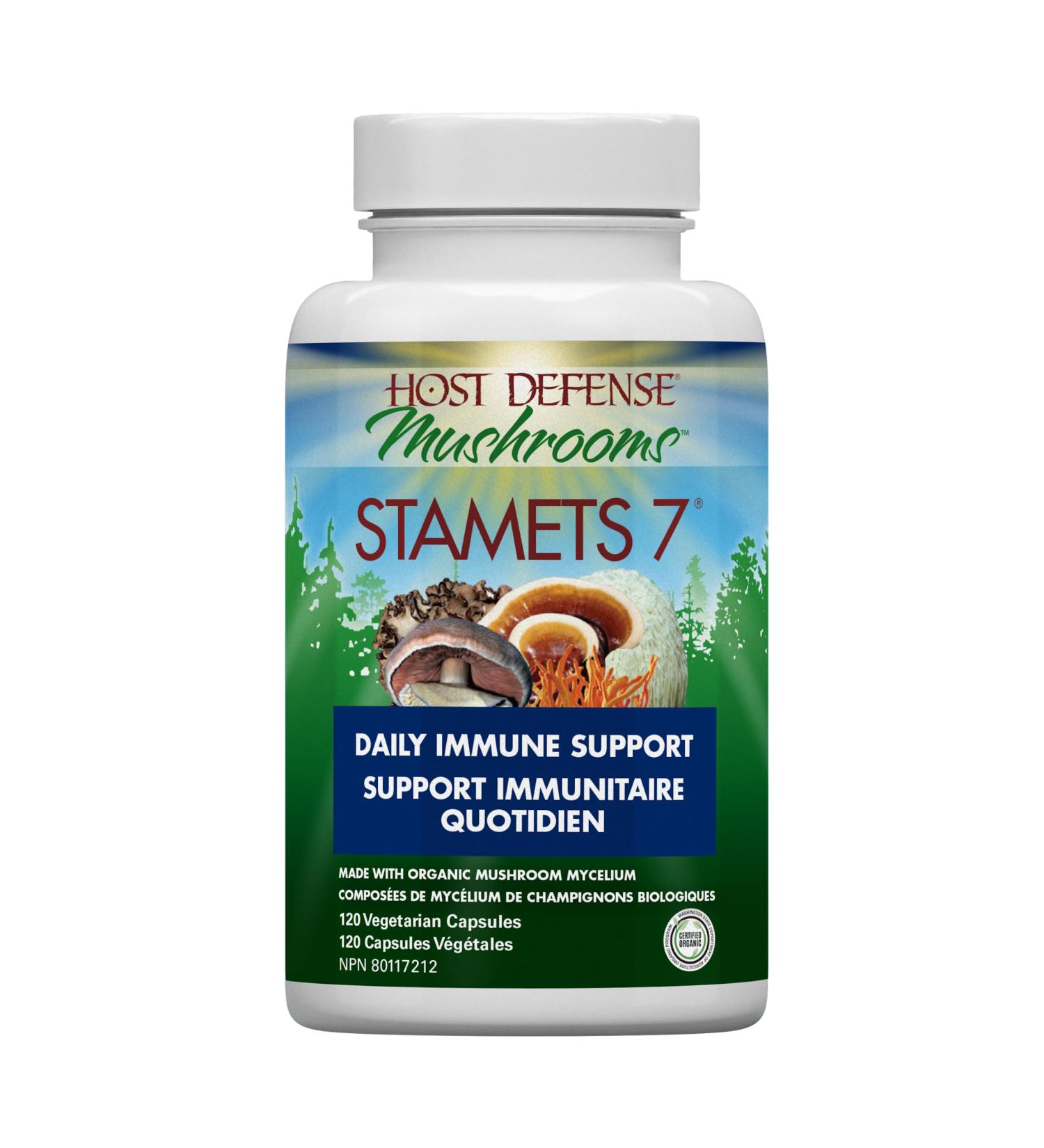 Host Defense Stamets 7 Mushroom Complex Supplements |Immune Booster Supplement with 7 Mushroom Blend - Lions Mane Chaga Cordyceps Reishi Maitake Mushrooms Supplements Capsules (120 Count (Pack of 1) Stamets 7 Capsules) Stamets 7 Capsules 120 count (Pack o - Buy Online on SooperMarket.com