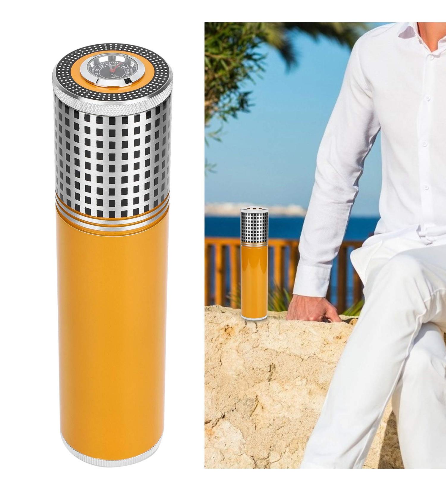 Household Travel Cigar Tubes Large Diameter Cigar Holders Birthday Gifts Relatives for Cigar Moisturizing Friends(Yellow) - Buy Online on SooperMarket.com