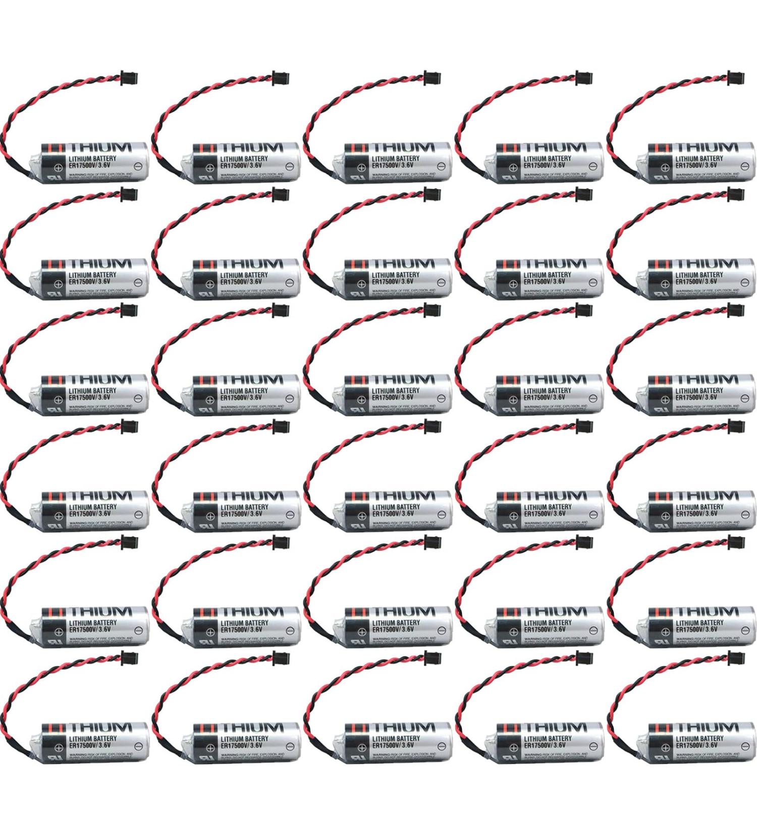 Buy 30 Pack ER17500V 3.6V 2700mAh Batteries for Toshiba PLC - Enhance Backup Power Supply with Black Plug M70 M60 - Buy Online on SooperMarket.com