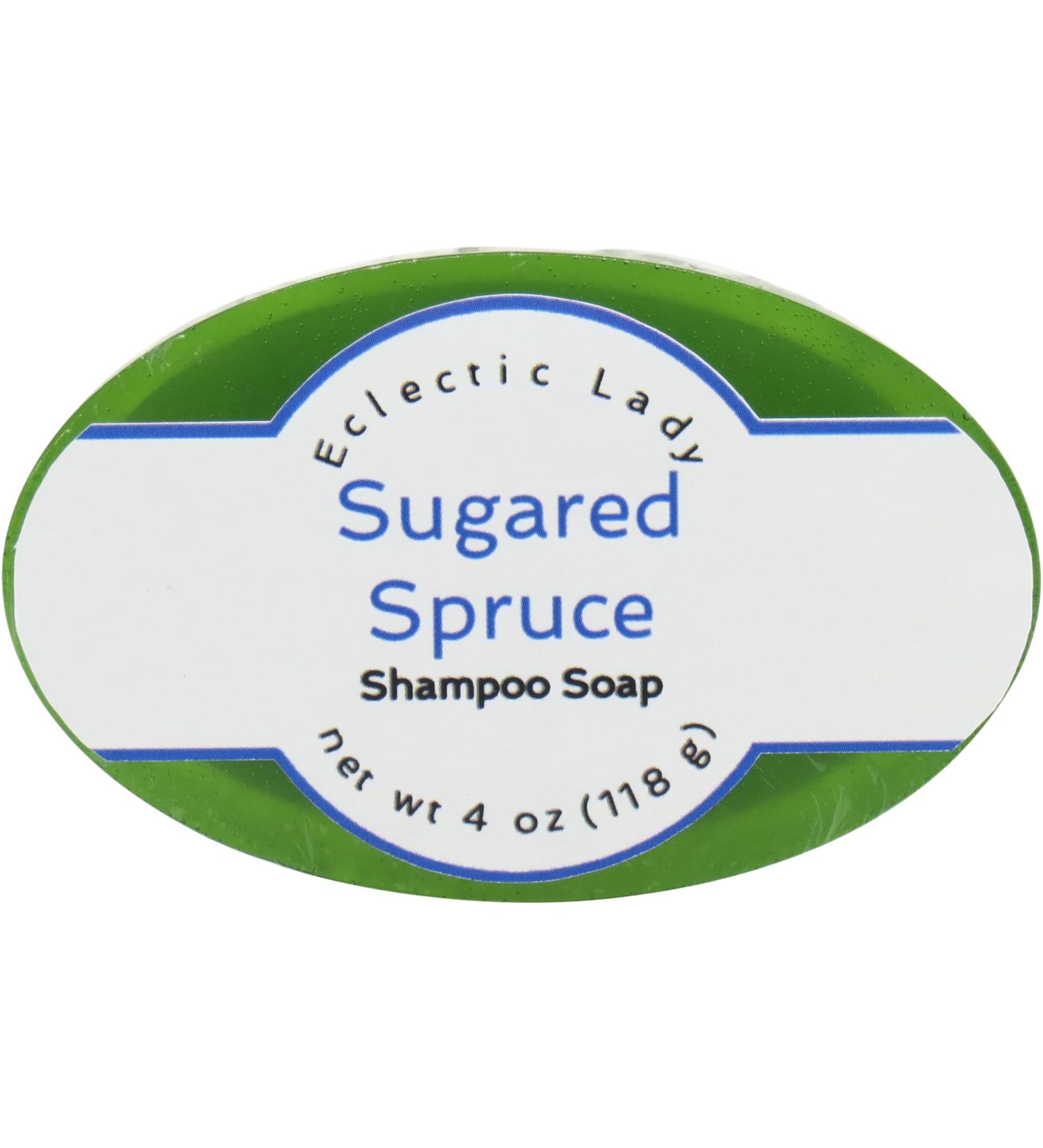Eclectic Lady Sugared Spruce Shampoo Soap Bar - Pure Argan Oil Silk Protein Honey Protein & Natural Extracts - 4 oz - Buy Online on SooperMarket.com