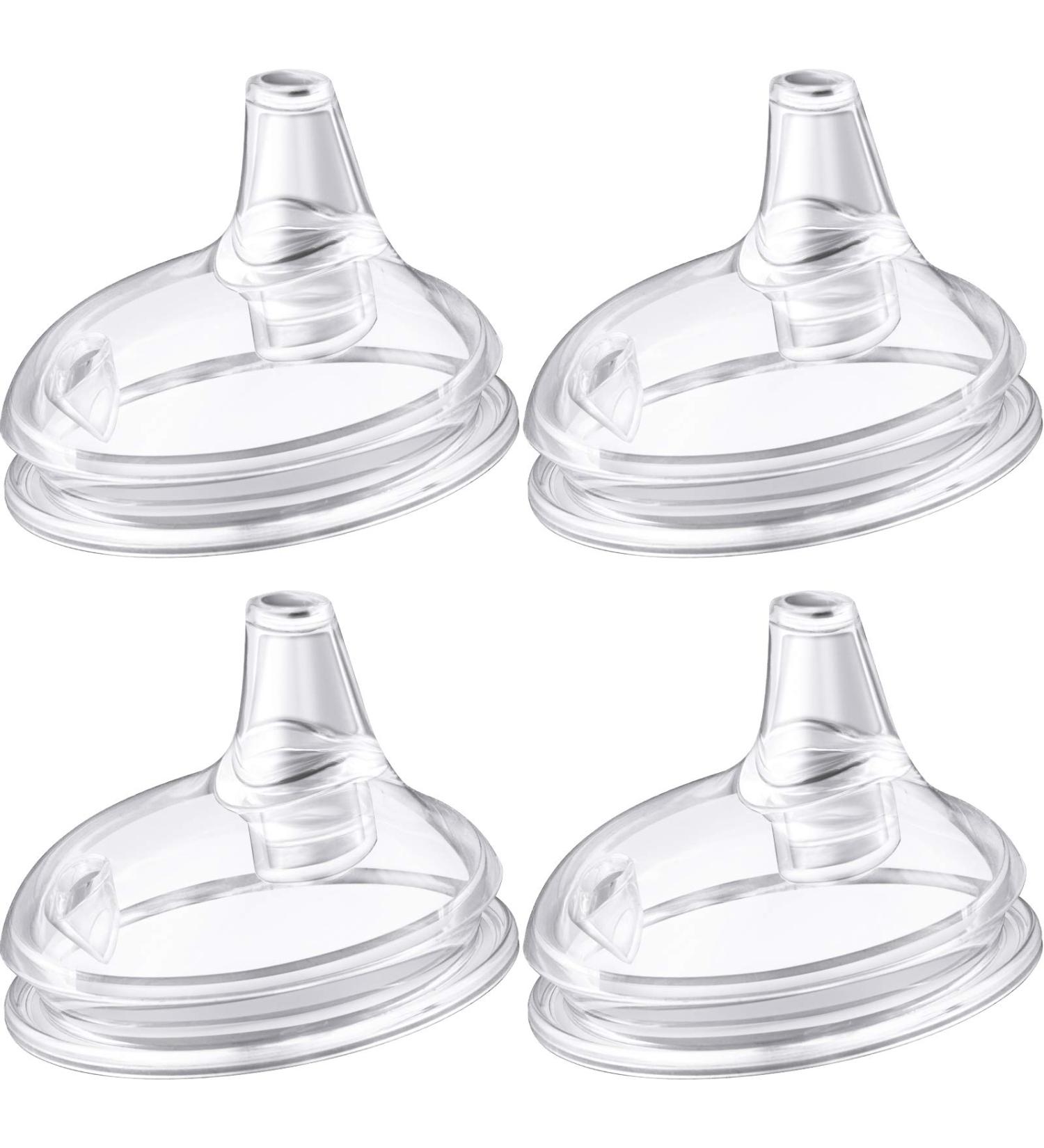 Variable Flow Silicone Baby Bottle Nipples - Set of 4 | Wide-Neck Design, Fits 7cm Diameter Bottles | Ideal for Babies Over 6 Months | Duckbill Cross Shape - Buy Online on SooperMarket.com
