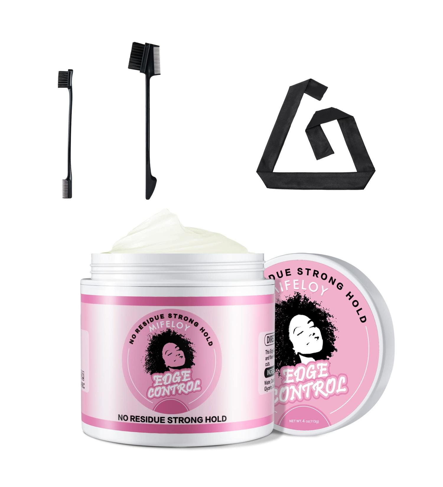 4 Pcs Wig Kit for Lace Front Wigs for Beginners Cosplay Girls Women 113g Hair Edge Control Wax Pomade Styling Gel Double Sided Edges Brush 3 In 1 Edge Brush Satin Edge Laying Scarf - Black - Buy Online on SooperMarket.com