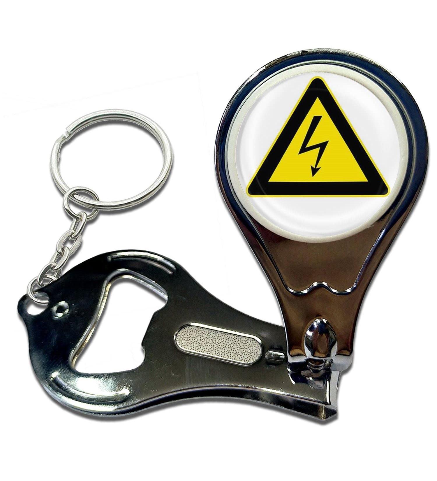 BadgeBeast.co.uk High Voltage - Key Ring Bottle Opener and Nail Clipper - Buy Online on SooperMarket.com