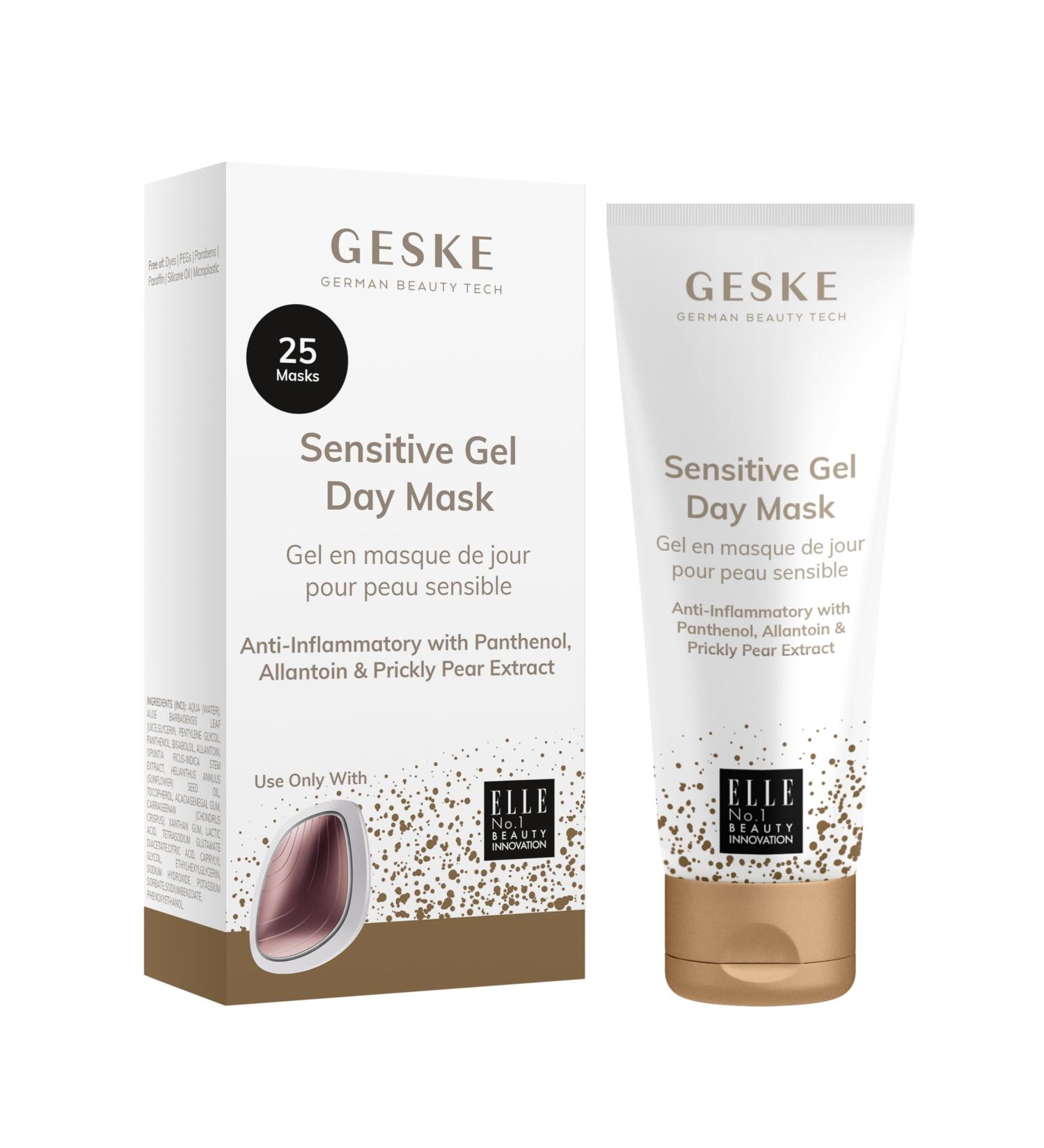 GESKE Sensitive Gel Day Mask | Use with our Sonic Warm & Cool Mask | Face Mask with Panthenol Allantoin & Prickly Pear Extract | Gentle Hydrating Formula | For sensitive irritated skin | Vegan