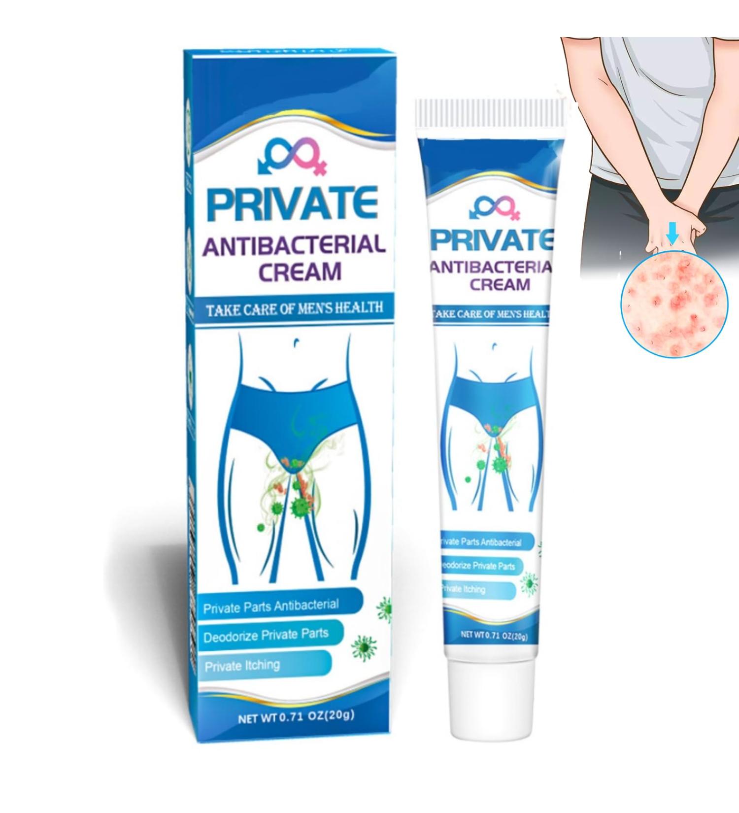 Private Antibacterial Cream 20g | Fast Relief for Itching, Burning, and Cracking | External Use Itchy Body Cream for Men | 1Pcs - Buy Online on SooperMarket.com