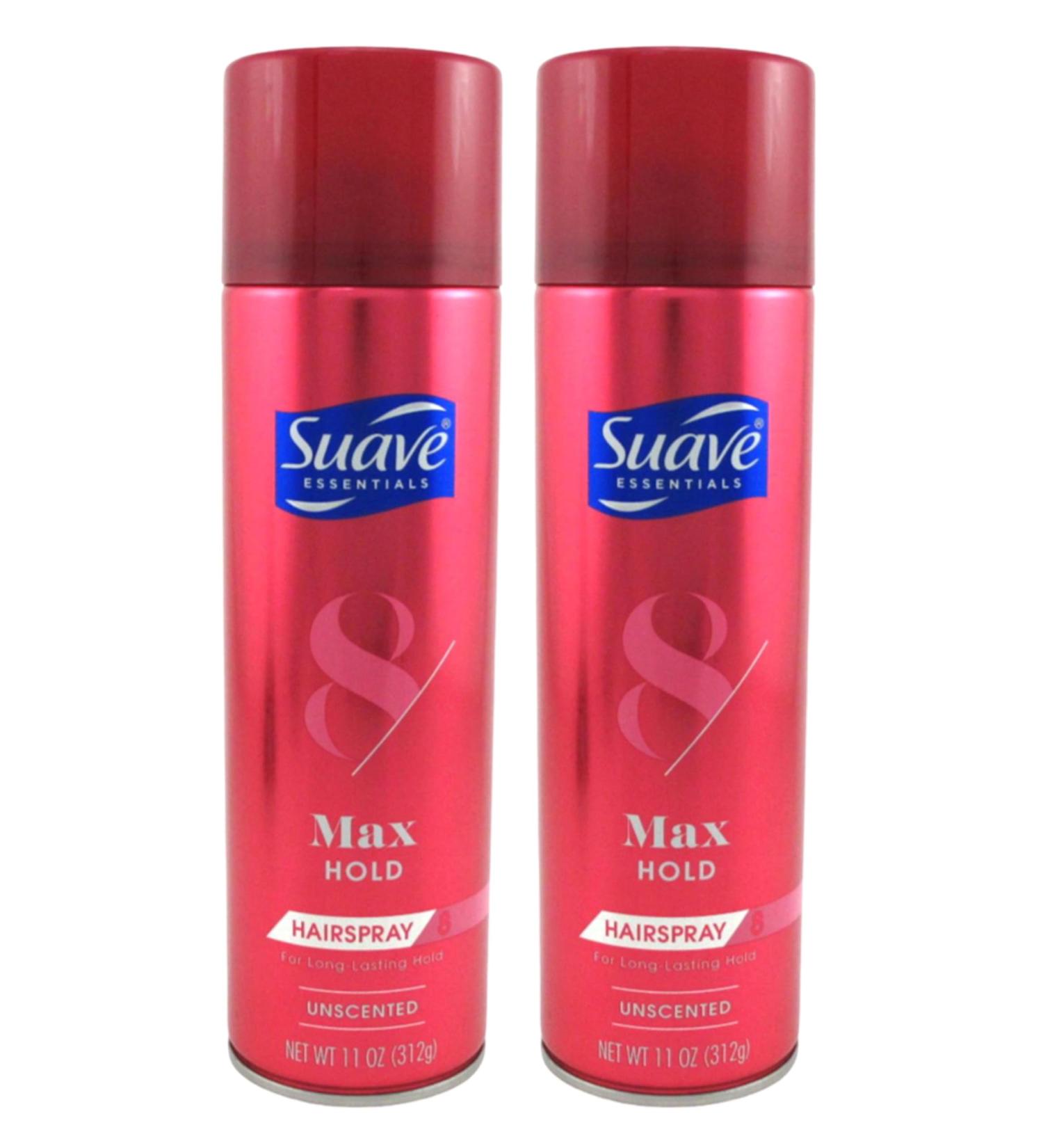 Suave Essentials Hairspray Max Hold 8 Unscented 11 Ounce (Pack of 2) - Buy Online on SooperMarket.com