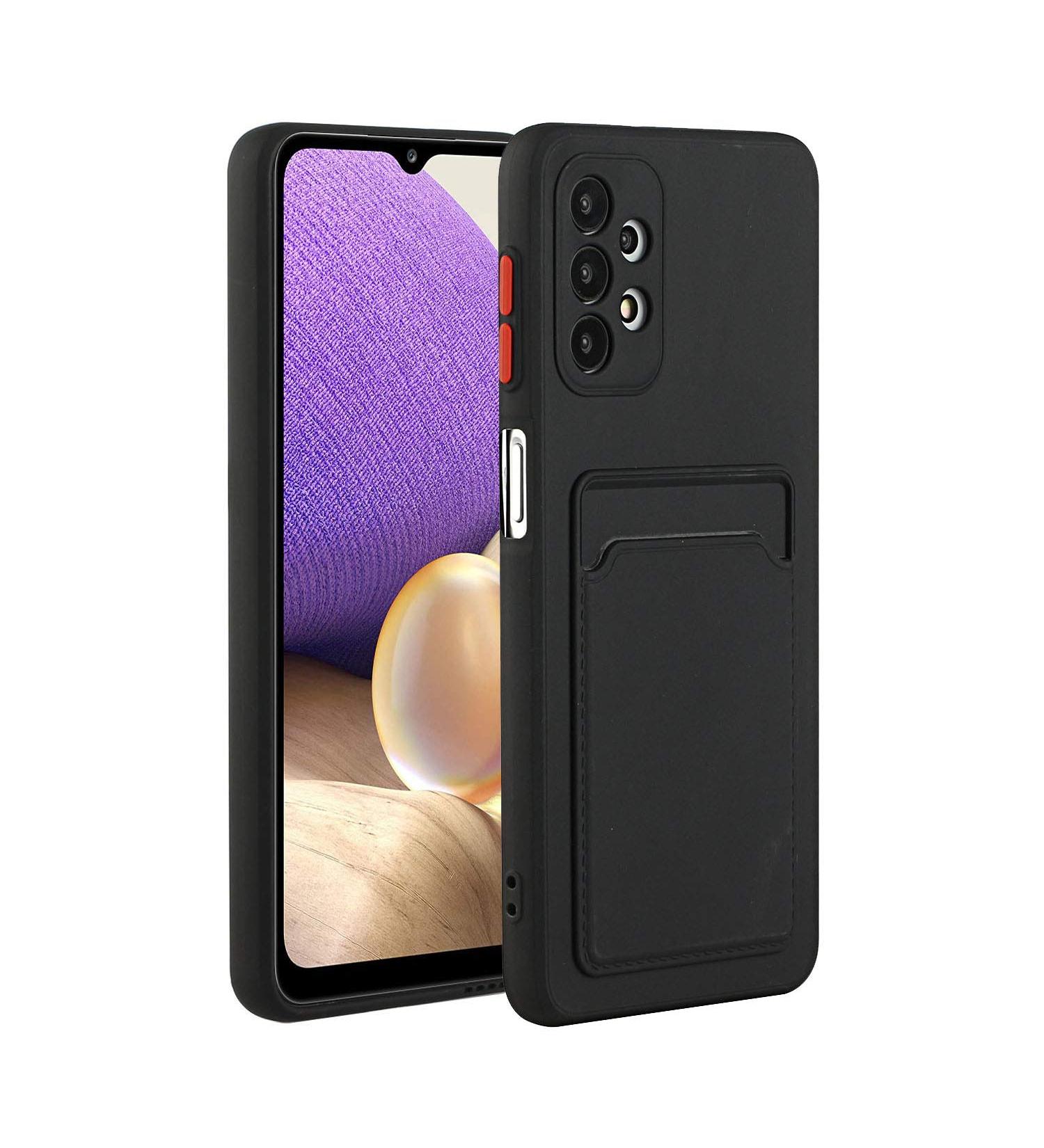 Tivenfezk Nadoli Ultra Thin Silicone Case for Samsung Galaxy A73 5G - Shockproof Scratch-Resistant Wallet TPU Cover with Credit Card Holder - Black Mobile Phone Case - Buy Online on SooperMarket.com