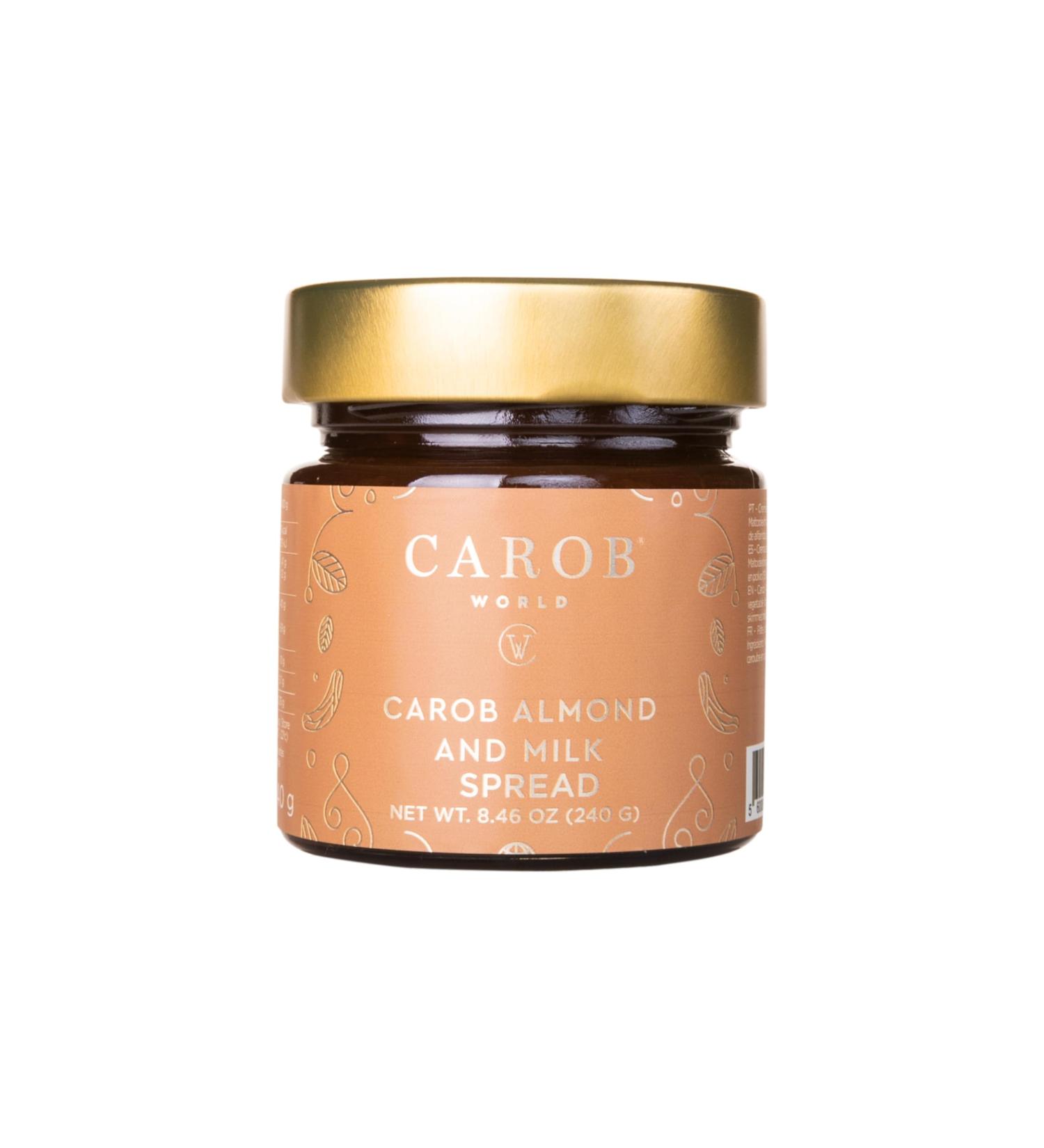 Carob Almond and Spread | Gluten-free & No Added Sugar | Contains no Cocoa | 240g - Buy Online on SooperMarket.com