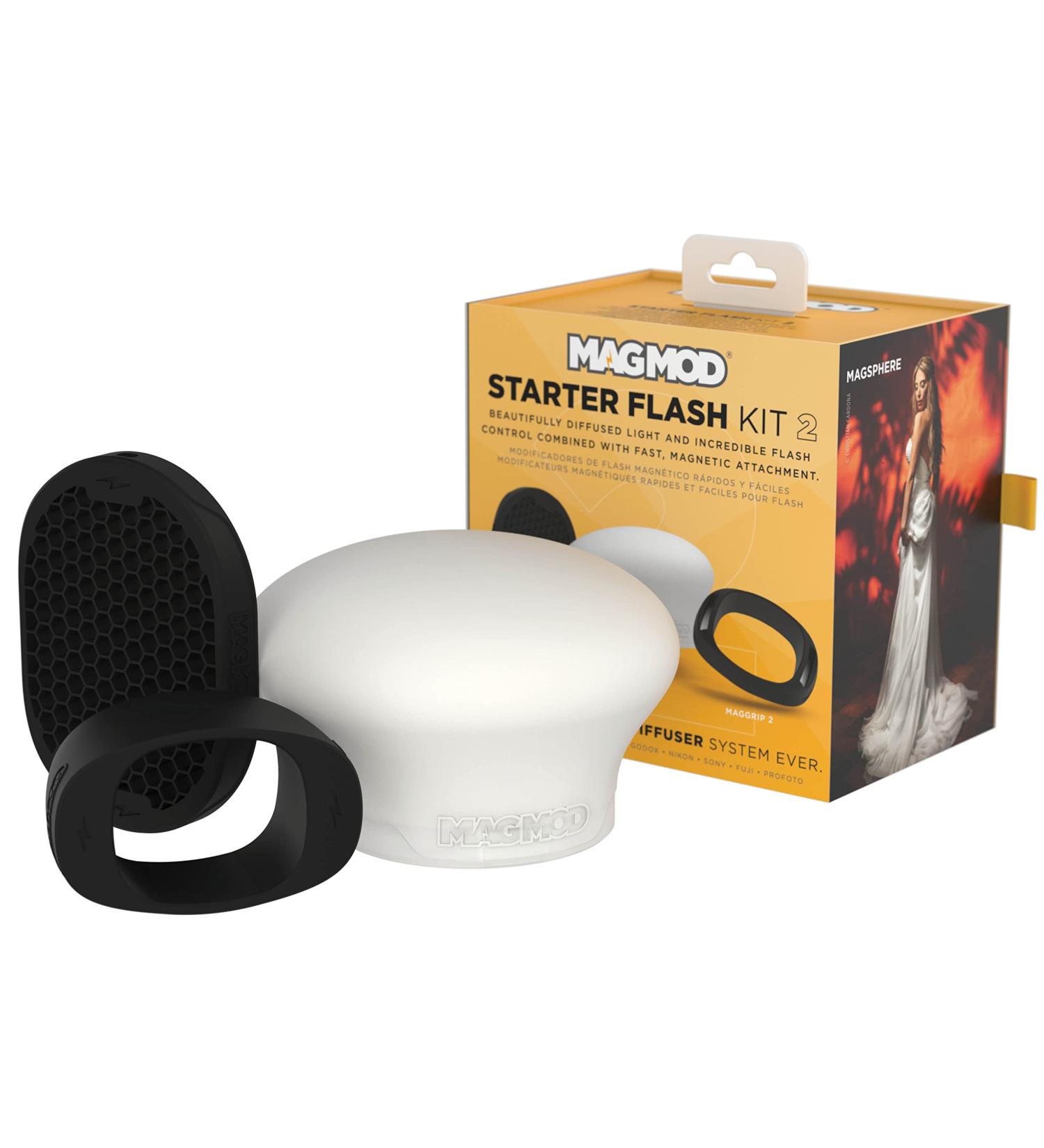 MagMod Starter Flash Kit 2 - Camera Speedlight Diffuser & Magnetic Light Modifier Attachments - MagGrip 2, MagSphere 2, MagGrid 2 - Superior Light Control - Buy Online on SooperMarket.com