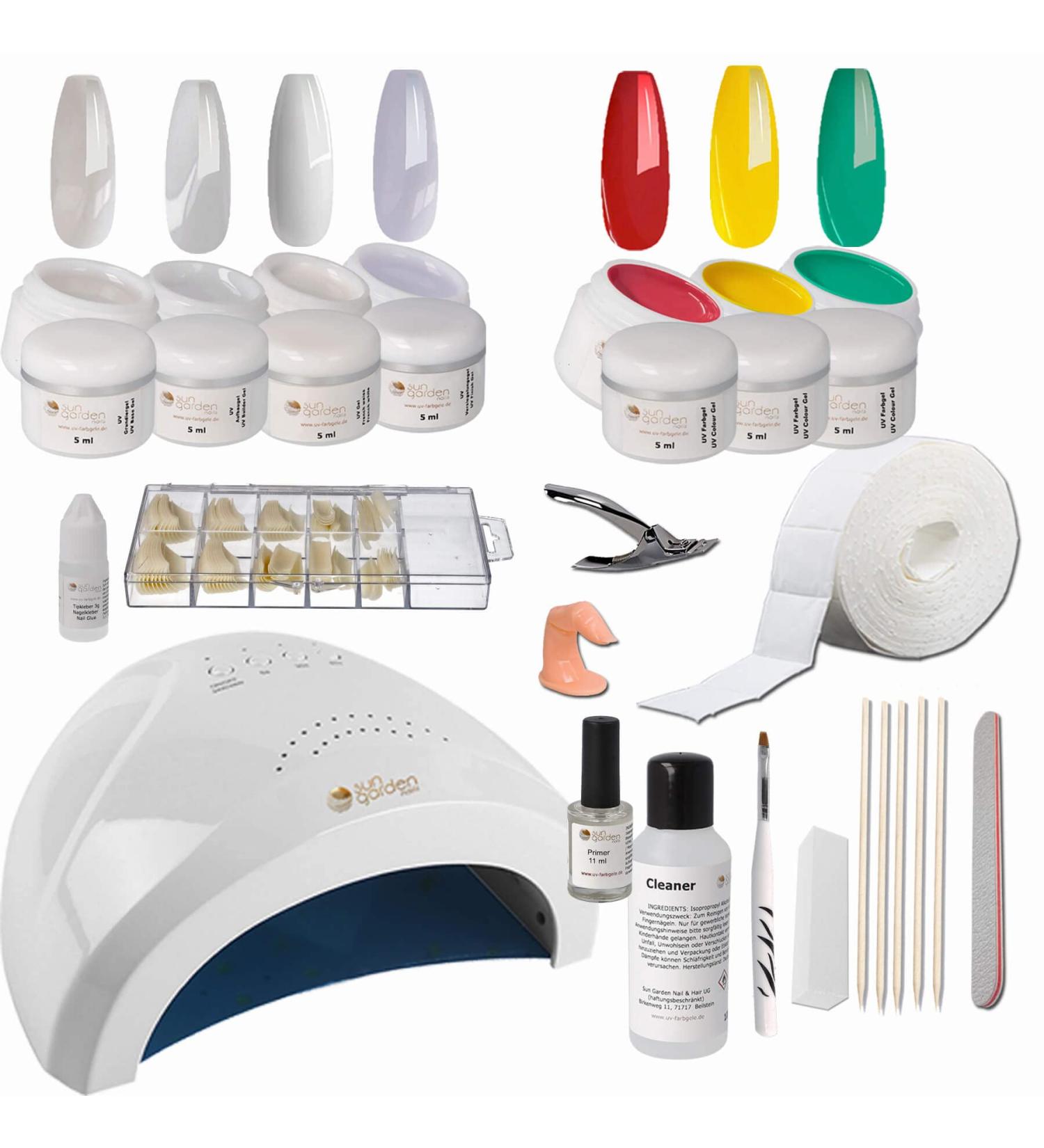 Sun Garden Nails Gel Starter Set 3 Color Gels Nail Studio for Professional Results | International Shipping - Buy Online on SooperMarket.com