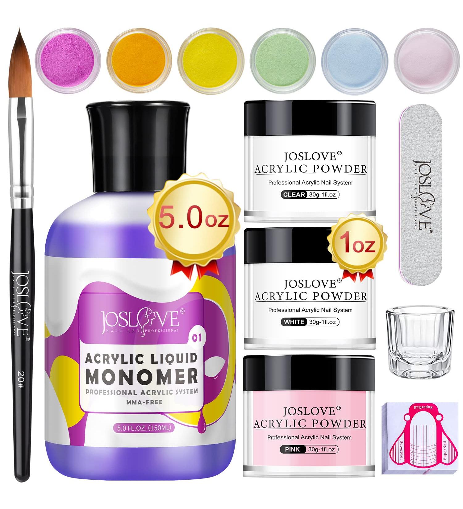 Acrylic Nail Kit Set with 9 Colors - Nail Extension Starter Kit (AcrylicPowder-S03) - Buy Online on SooperMarket.com