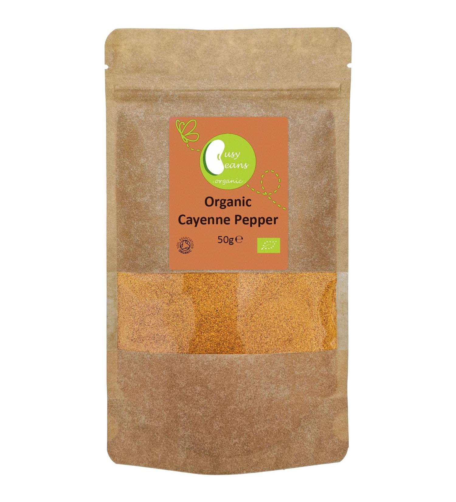 Organic Cayenne Pepper - Certified Organic - by Busy Beans Organic (50g) - Buy Online on SooperMarket.com