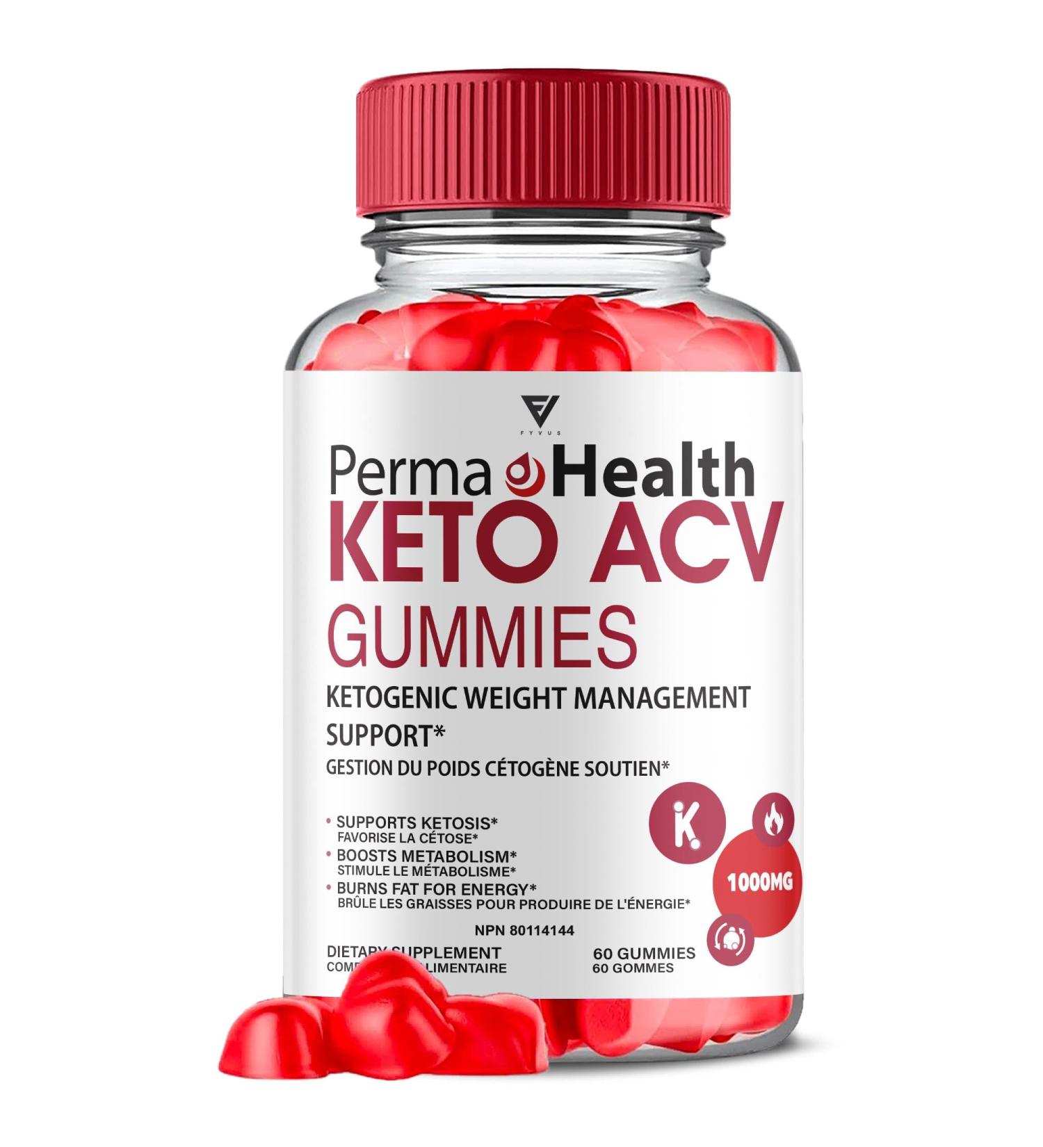 Perma Health Gummies PermaHealth Keto ACV Gummies Perma Health Apple Cider Vinegar Weight Management Support Supplement Perma Health Canada Max Strength Health Support Gummy Formula (60 Gummies) - Buy Online on SooperMarket.com