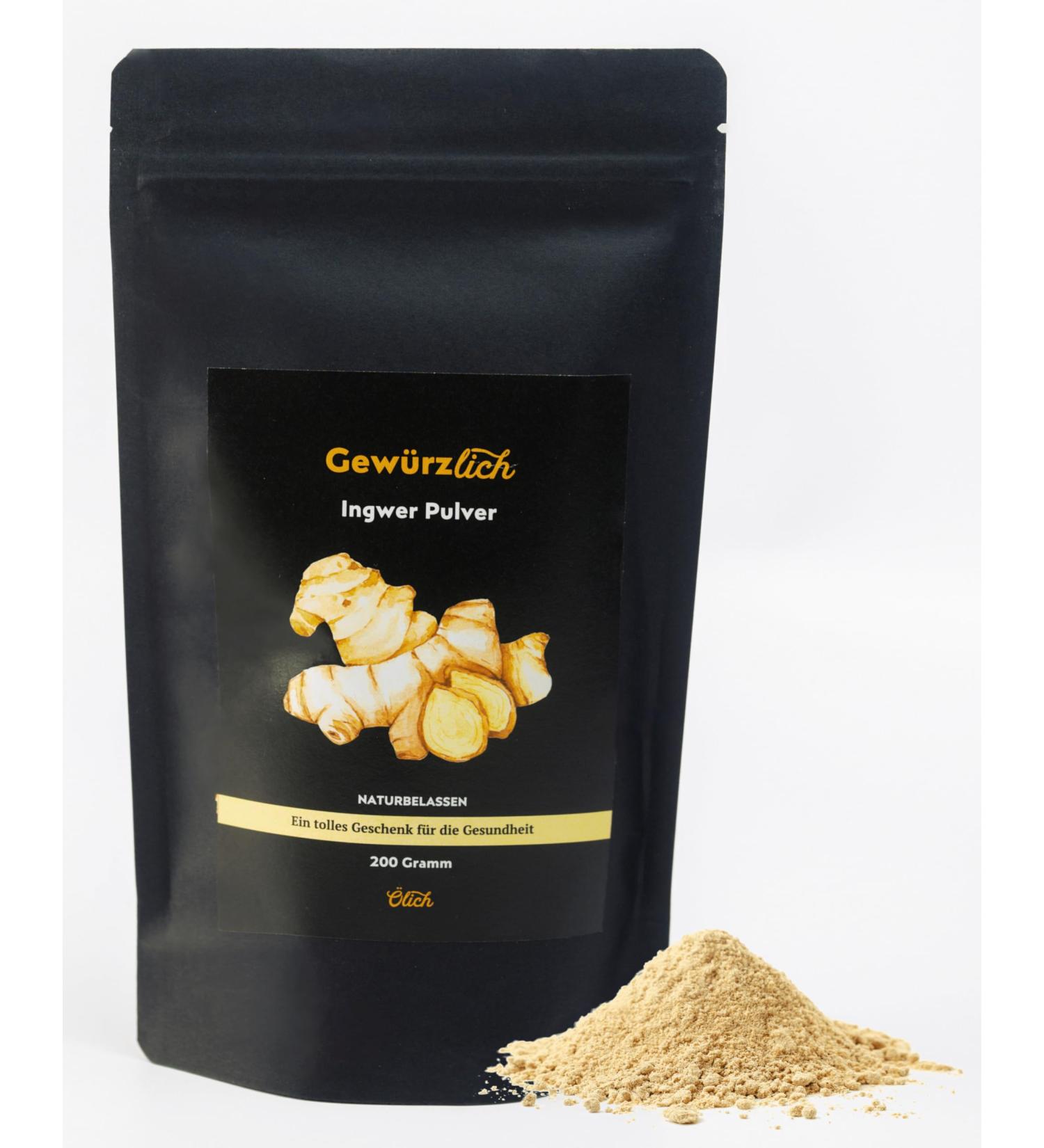 Premium Ginger Powder 200g | Fine Ground Ginger for Tea Tinctures & Culinary Delights | International Shipping Available - Buy Online on SooperMarket.com