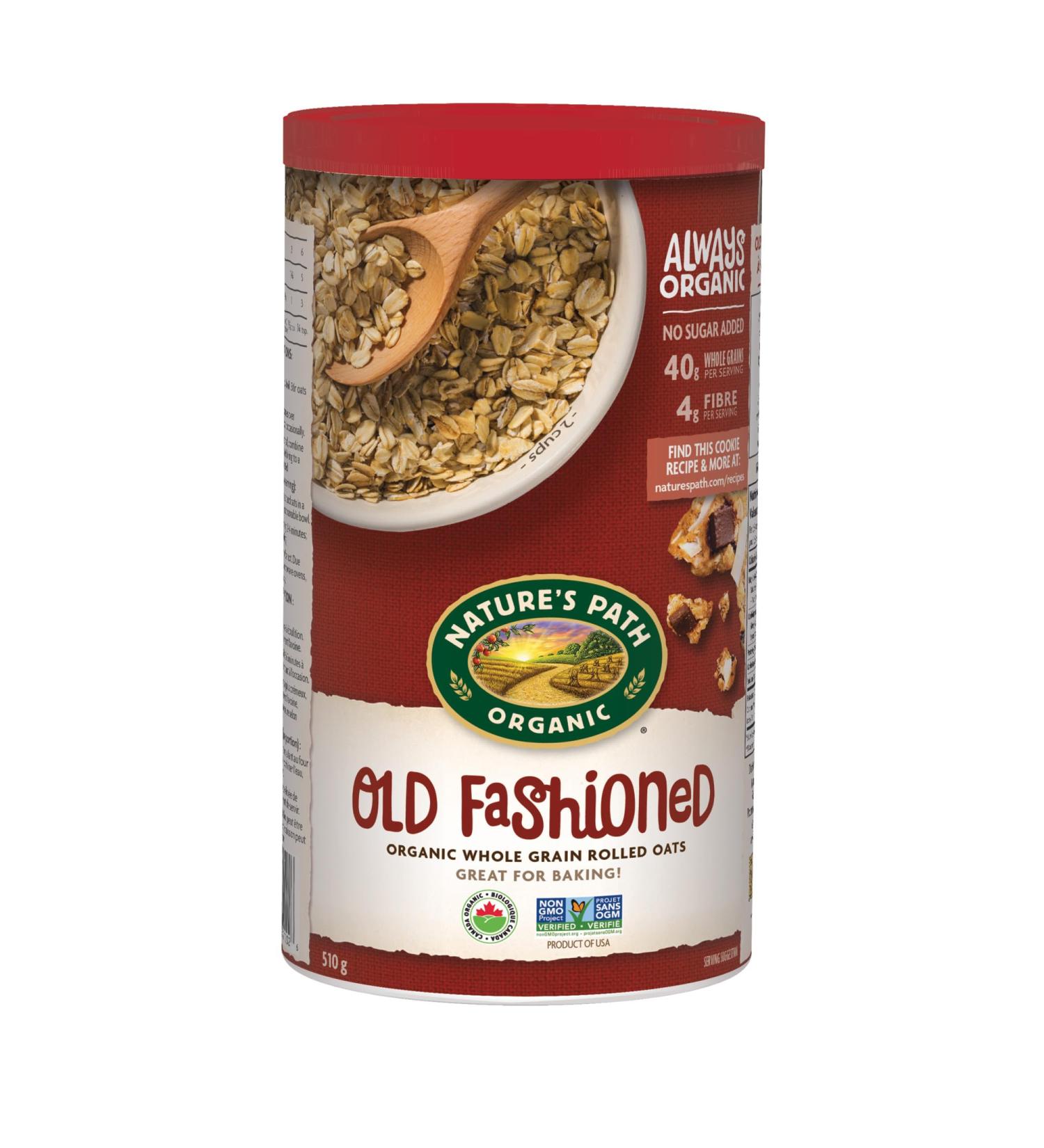 Nature's Path Organic Old Fashioned Oats Oatmeal 510 g (Pack of 6) Non-GMO - Buy Online on SooperMarket.com