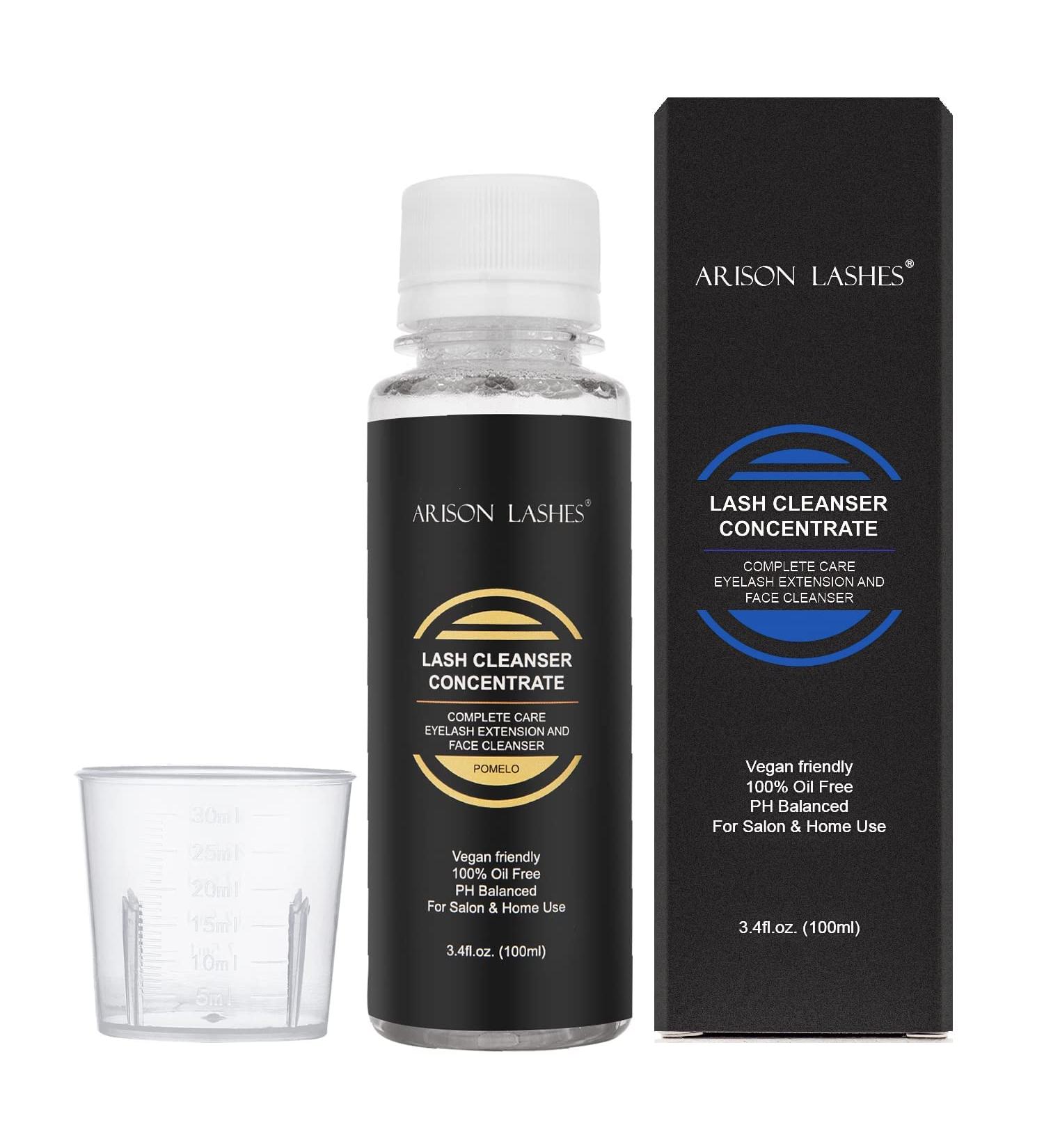 Lash Cleansing Concentrate 100ml Professional Eyelash Extension Shampoo - Natural Foaming Cleanser for Extensions, Salon Home Care - Pomelo Scent - Buy Online on SooperMarket.com