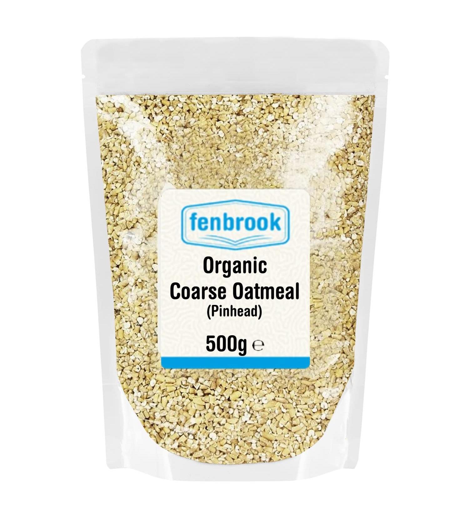Organic Coarse Oatmeal (Pinhead) 500g | Certified Organic by Fenbrook Organic - Buy Online on SooperMarket.com