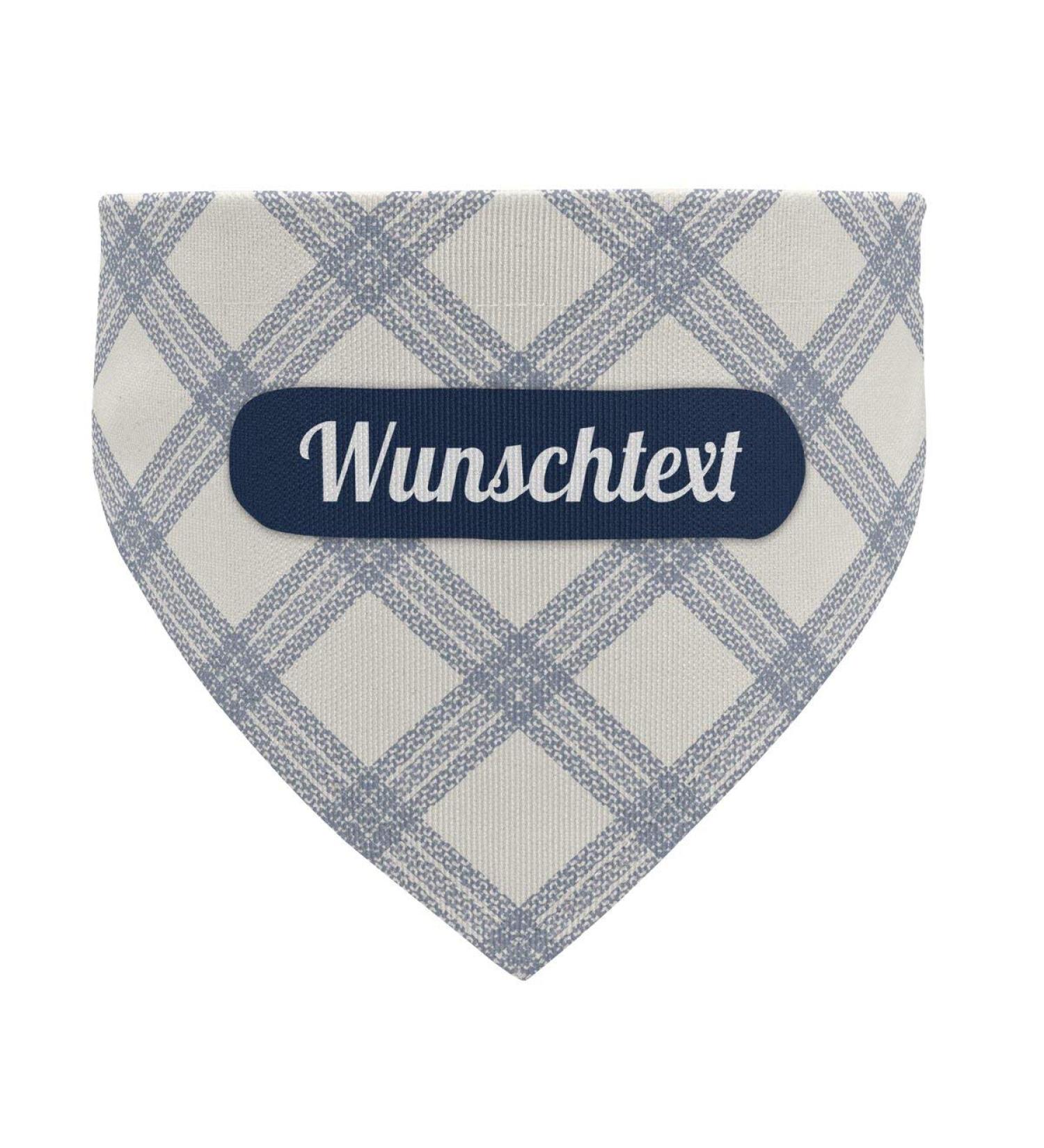 Printplanet Dog Halen with Custom Name - Necker for Dogs in Carnage Pattern - Size L Cream & Blue - Buy Online on SooperMarket.com