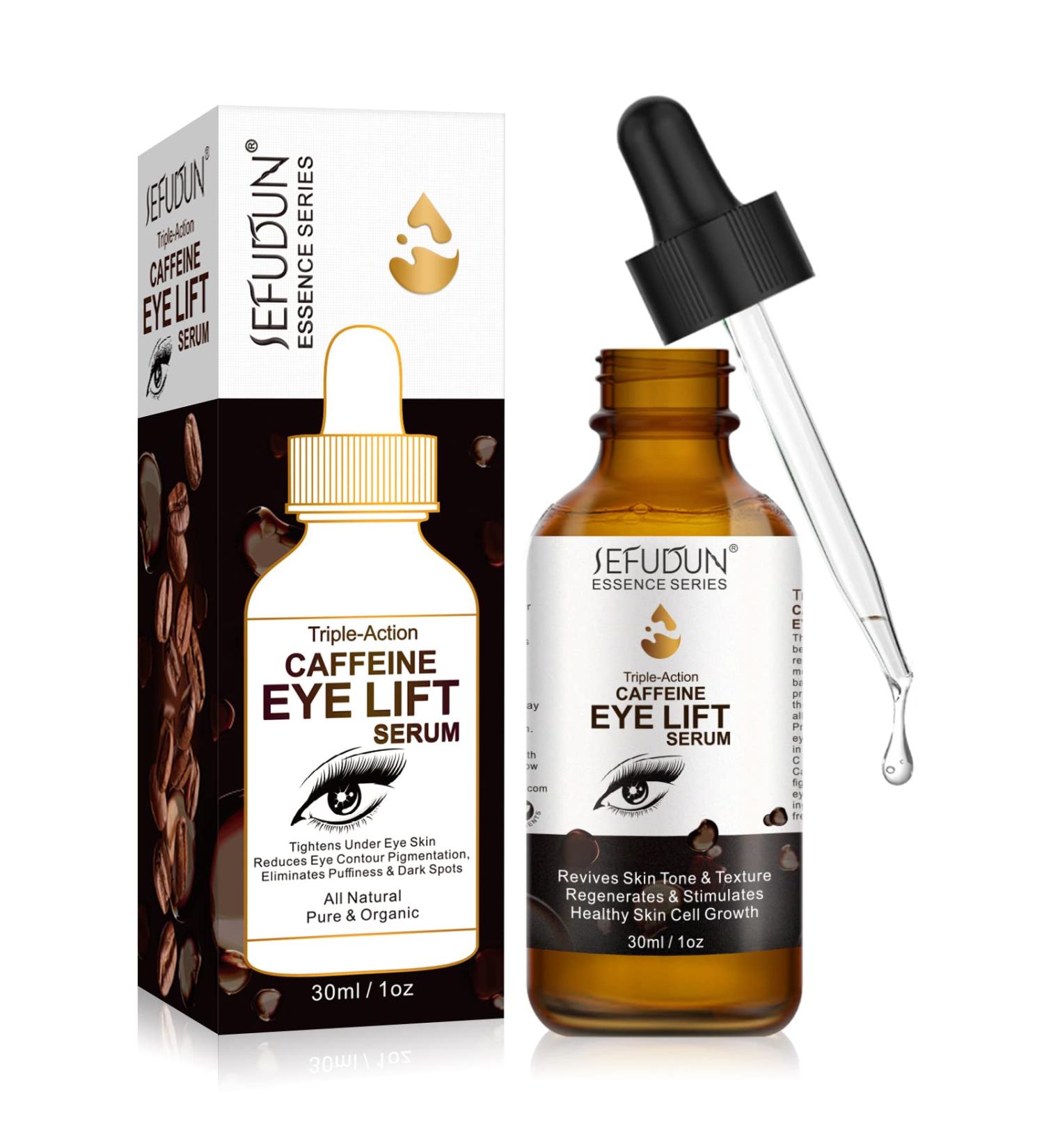 Caffeine Eye Serum with EGCG and Collagen - Anti-Aging Treatment for Puffiness, Dark Circles, and Wrinkles - 1 oz / 30 ml - Buy Online on SooperMarket.com