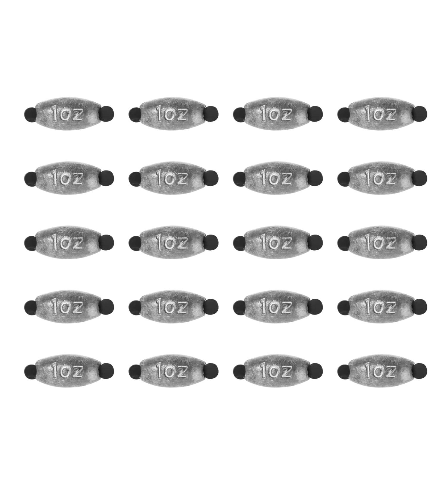 20 Pack Twist-Lock Rubber Core Weights Sinker Set - Sizes 1/16oz to 1oz (20 Pcs) - Buy Online on SooperMarket.com