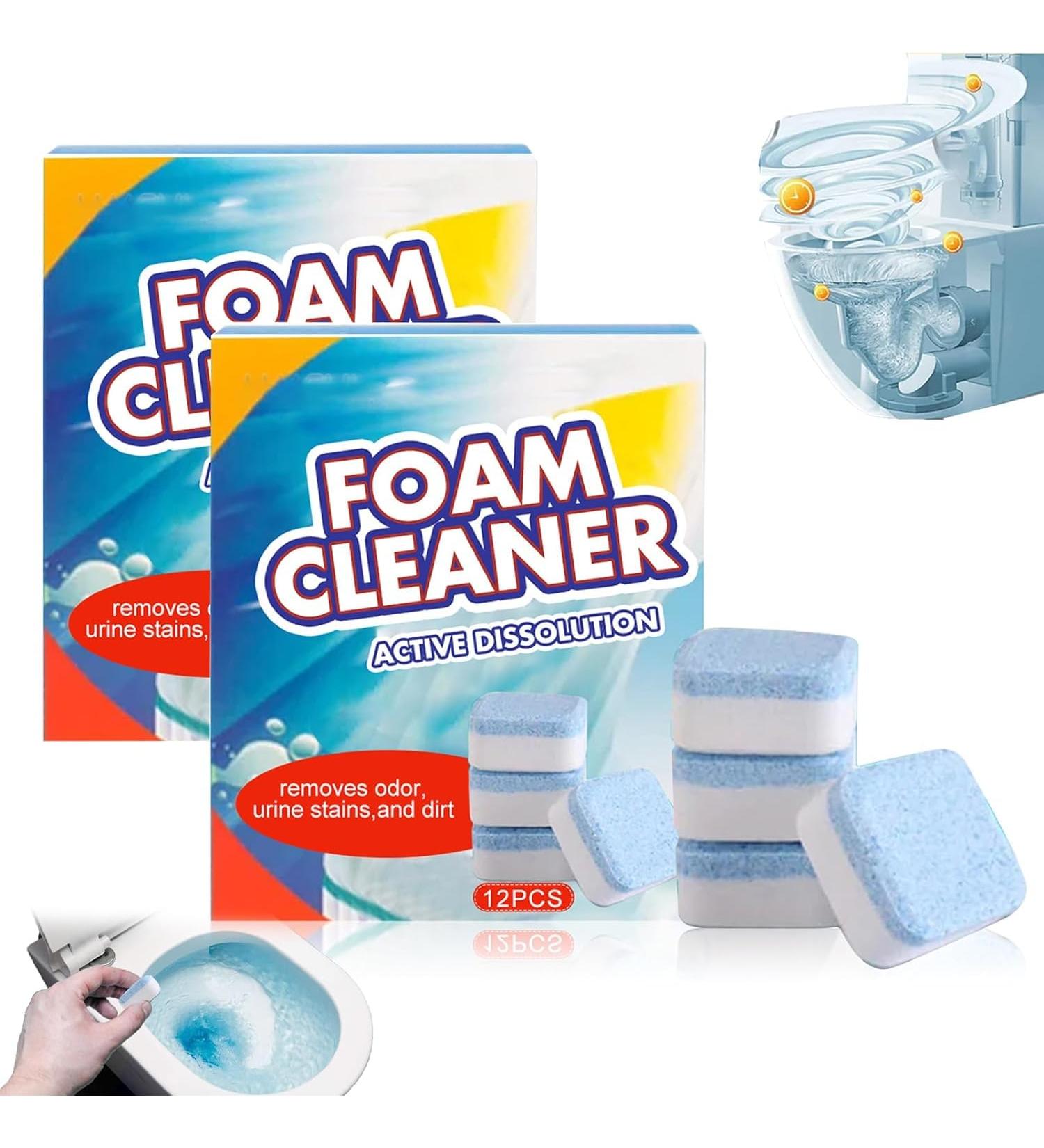 Automatic Powerful Foam Cleaner 2023 Upgrade Foam Cleaner for Toilet Cleaner Foaming for Toilet Foam Cleaner Active Dissolution Toilet Bathroom Cleaners Natural Toilet Cleaner Easy to Use (2Box) - Buy Online on SooperMarket.com