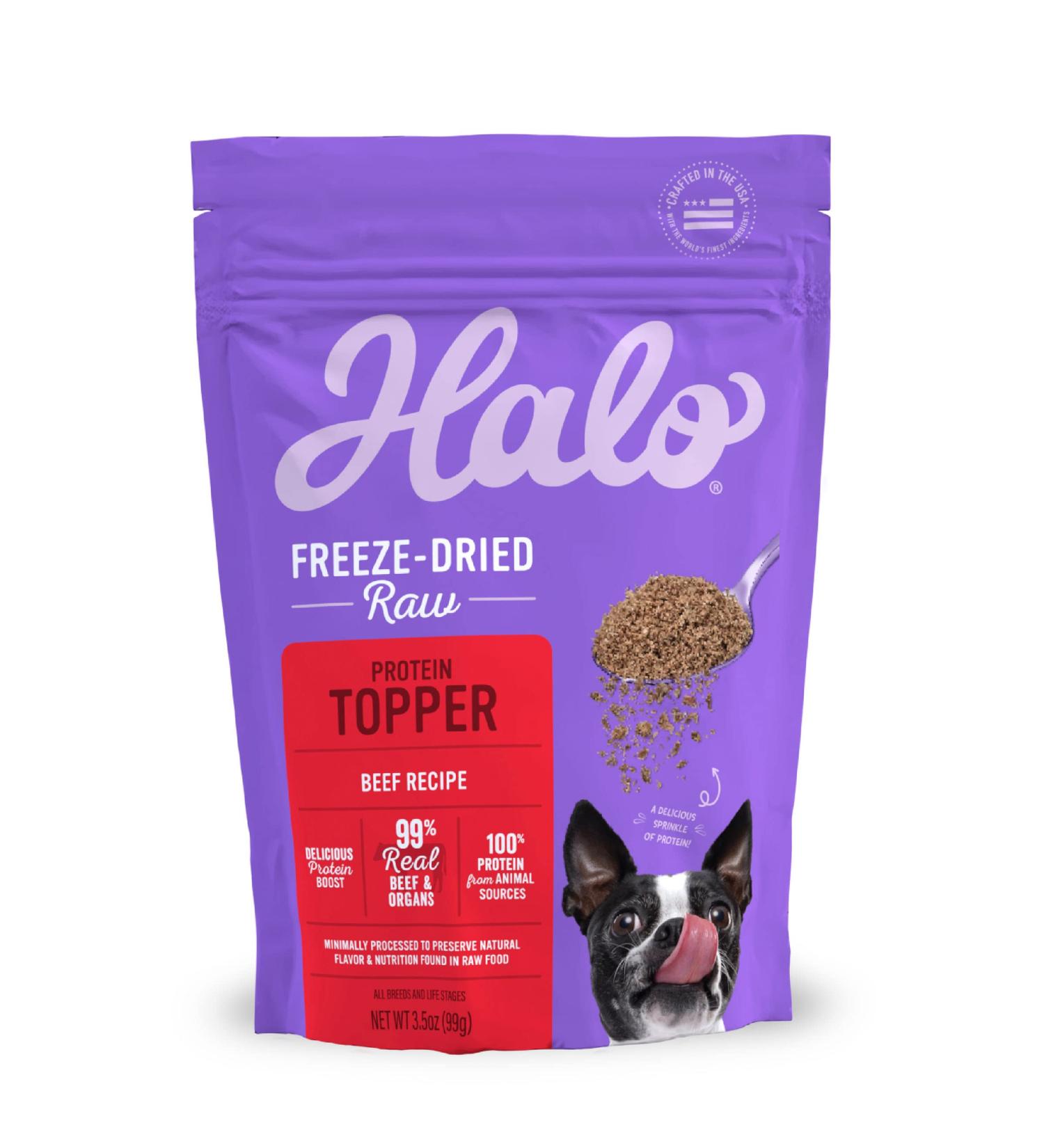 Halo Freeze Dried Raw Beef Protein Topper 3.5-OZ Bag | All Life Stages - Buy Online on SooperMarket.com