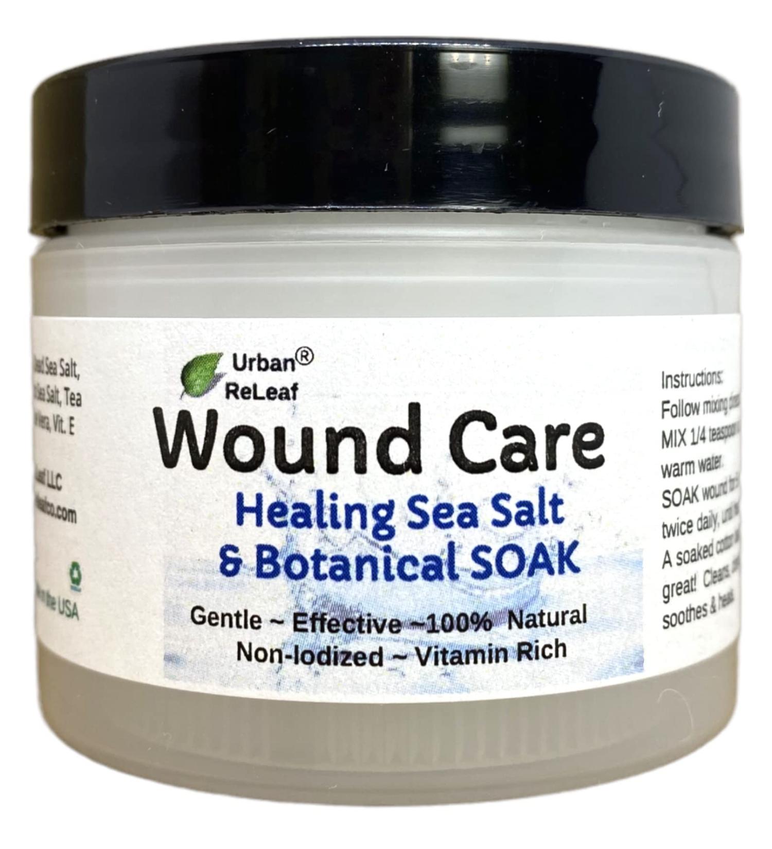 Urban ReLeaf Wound Care Sea Salt Botanical SOAK - Gentle & Effective Healing, Disinfectant, 100% Natural - Buy Online on SooperMarket.com