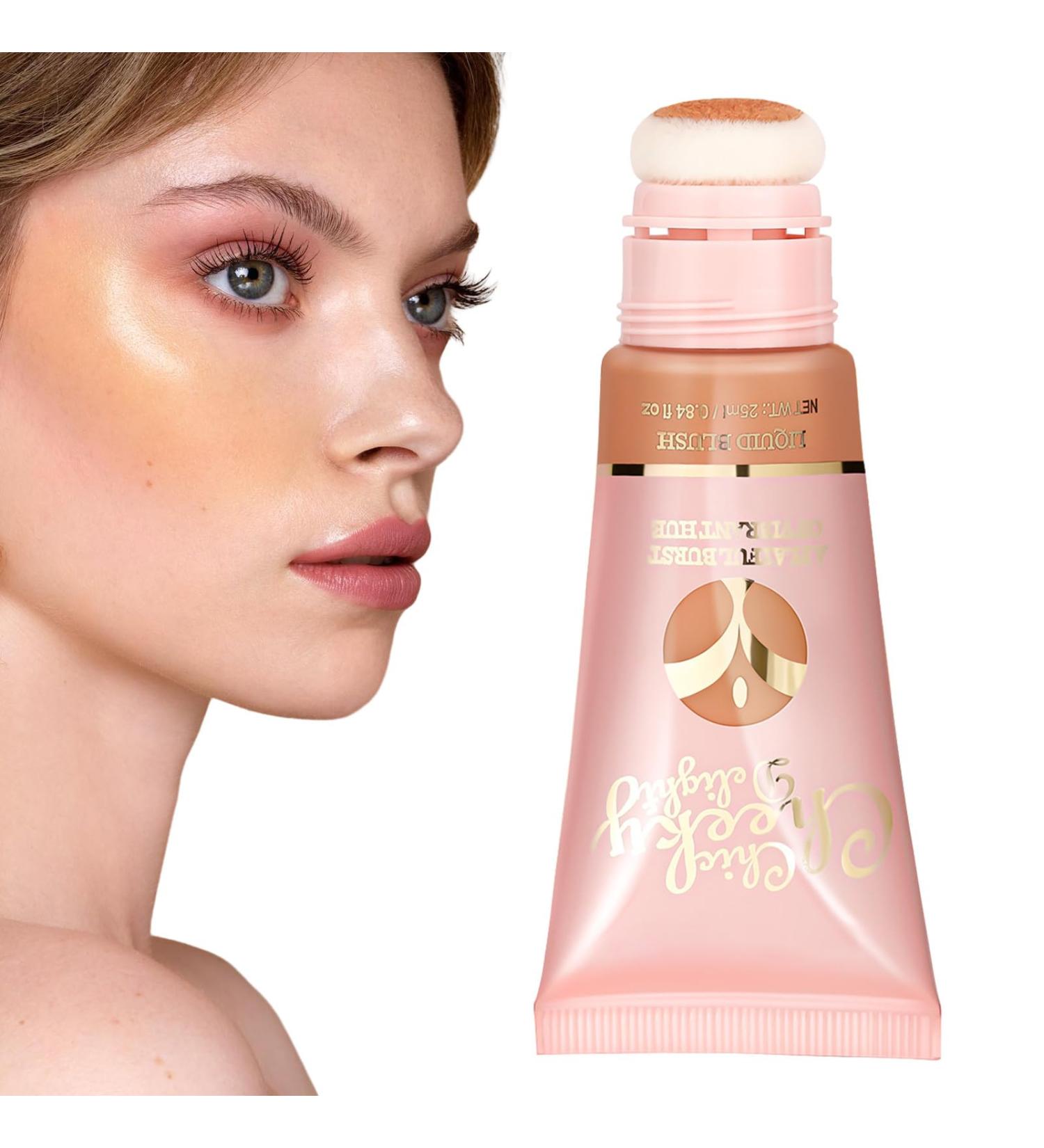 Velvet Liquid Blush - Applicator Detachable Matte Face Blush - Portable Blush Stick with Cushion Applicator for Home Gathering Dating Working Traveling Acime 01 - Buy Online on SooperMarket.com