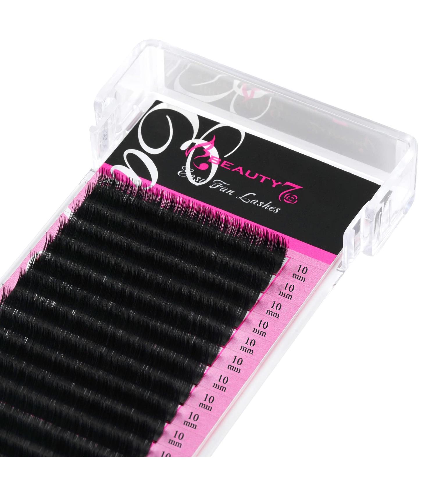 Self-Fan Eyelash Extensions | C D Curl 2D-20D Volume Lashes | 0.07mm Thickness | 10mm Length | International Shipping - Buy Online on SooperMarket.com