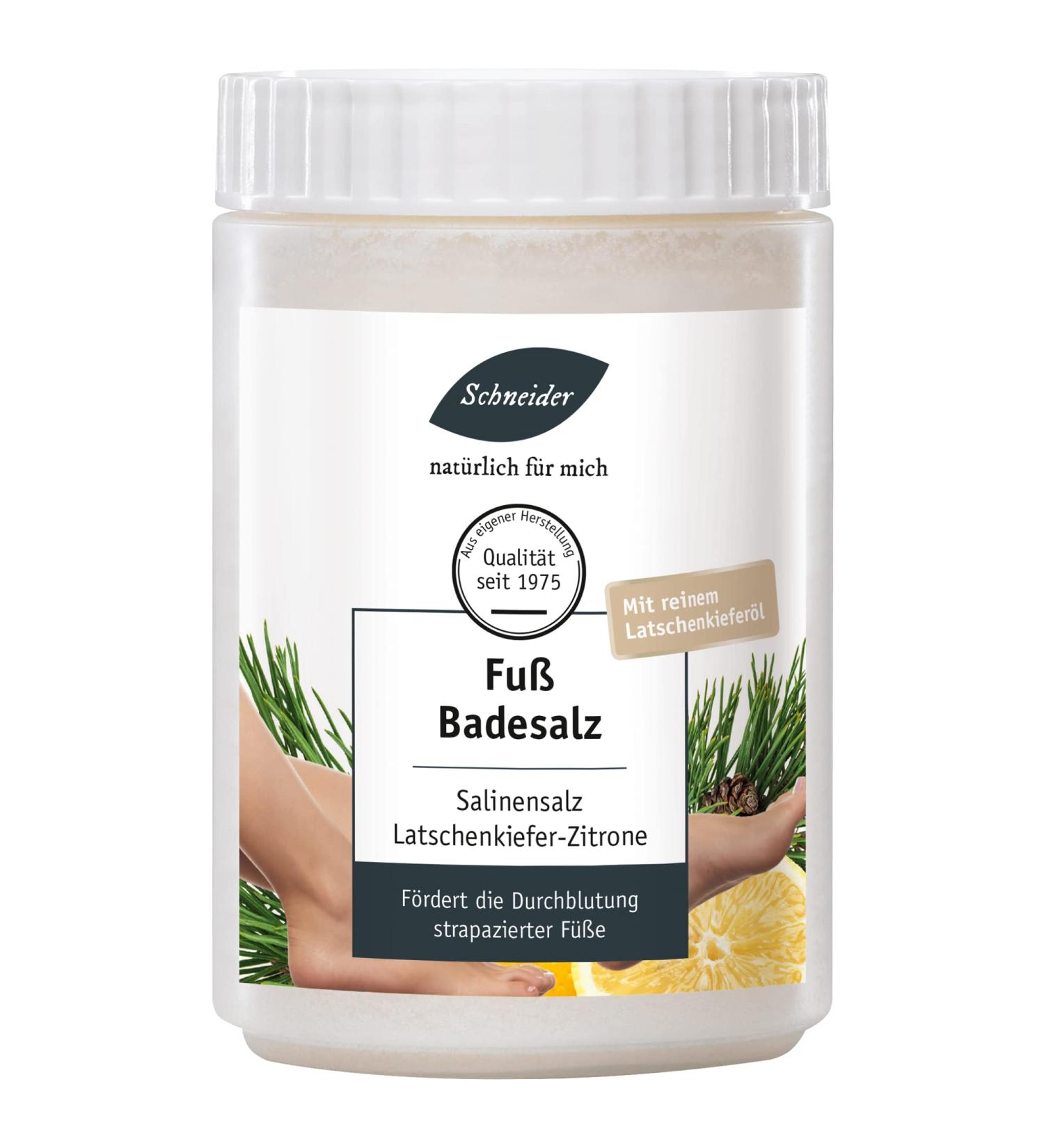 Saunabedarf Schneider - Foot bath salt with mountain pine oil salt for foot bath 1000g