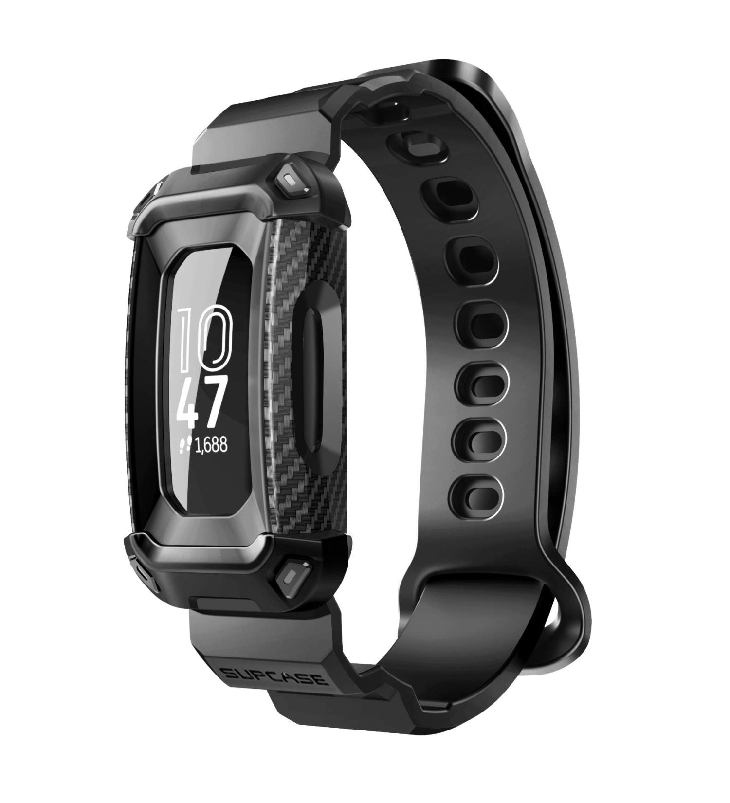 SUPCASE Unicorn Beetle Pro Series Design for Fitbit Inspire 2  Replacement Bands with Built-in Rugged Protective Case (Black) - Buy Online on SooperMarket.com